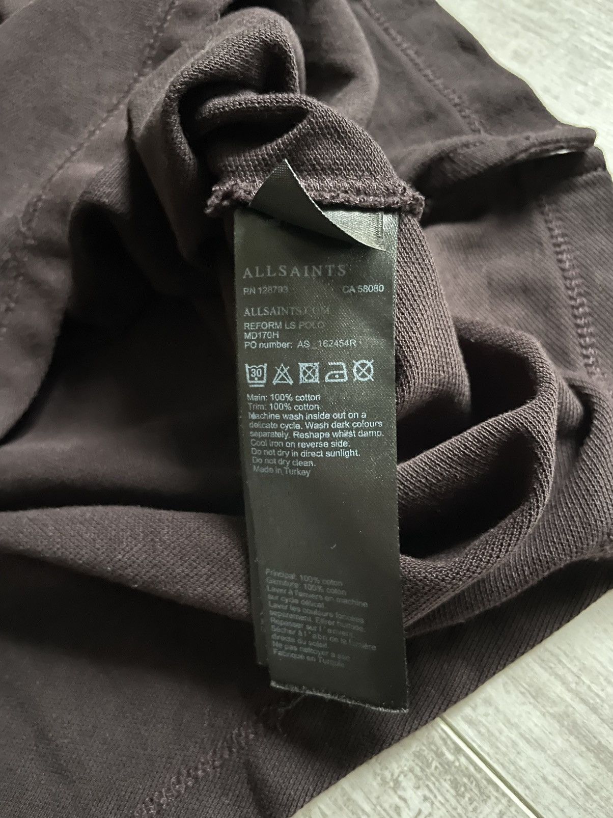 Allsaints Allsaints Brown Long Sleeve T-Shirt Gold Logo Luxury Size US M / EU 48-50 / 2 - 7 Thumbnail