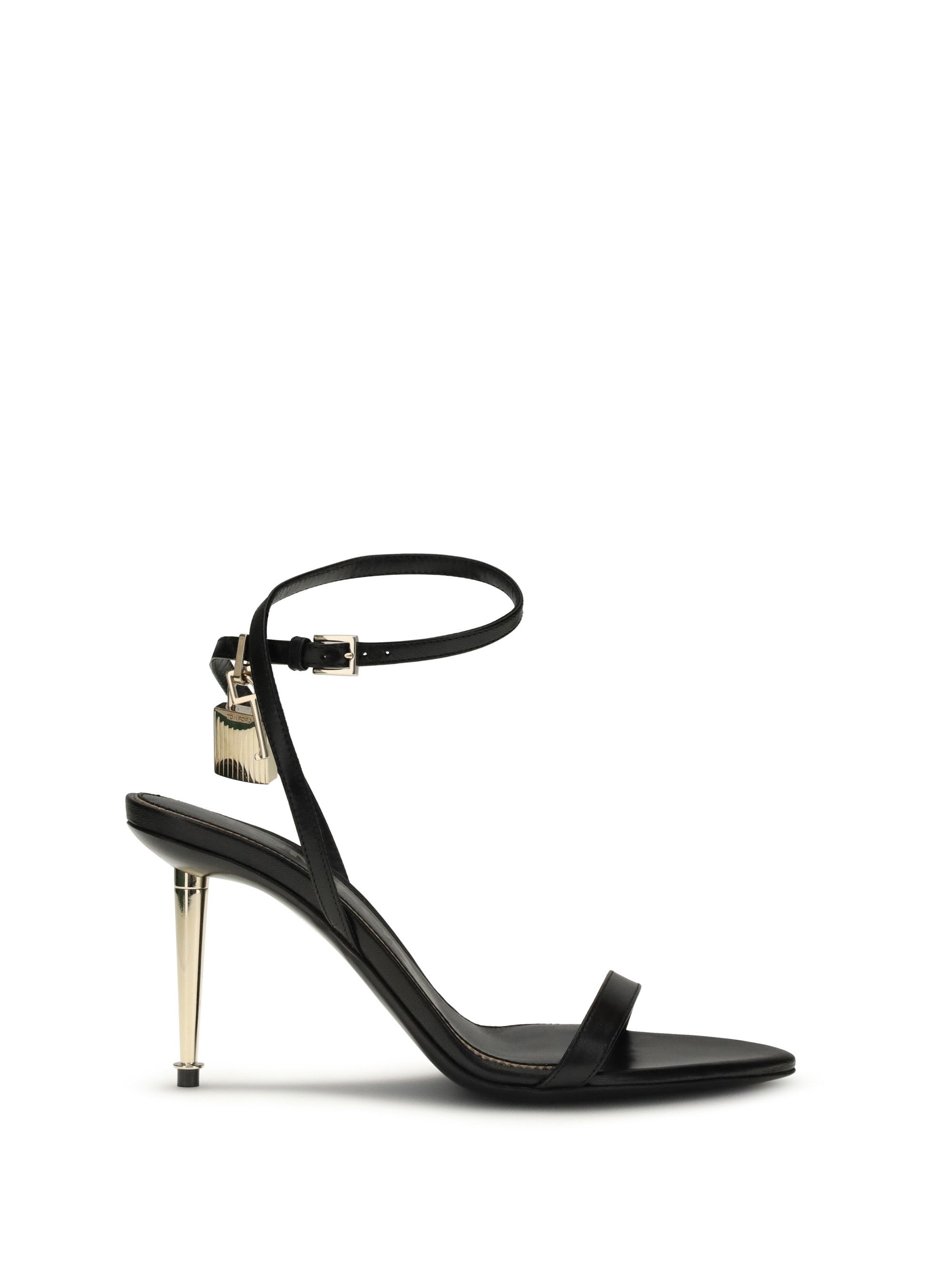 Tom Ford Shiny leather padlock pointy naked Sandal Size US 8 / IT 38 - 1 Thumbnail