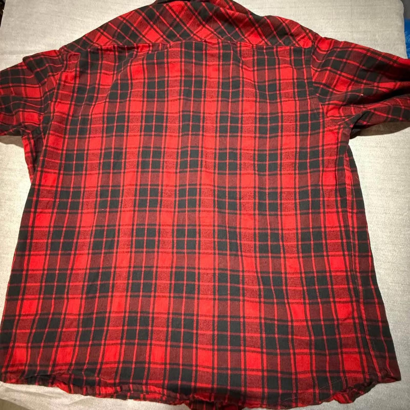 Rocawear Roca wear Men's XL Black/Red Buffalo Plaid Button Shirt Size US XL / EU 56 / 4 - 8 Thumbnail