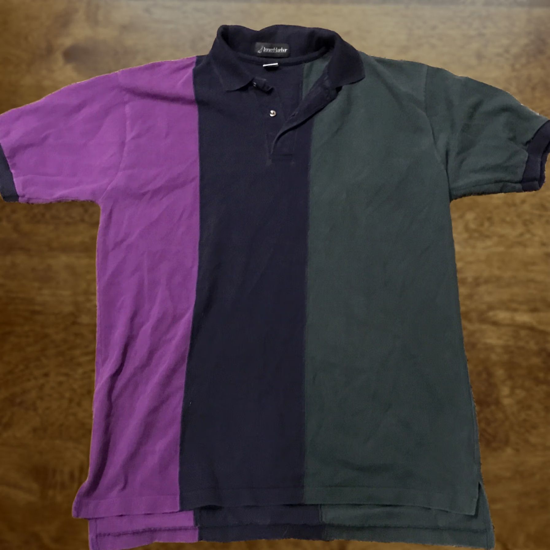 Vintage VINTAGE Inner Harbor Polo Shirt XL Mens Cotton Short Sleeve 1990s Hip Hop Rugby Striped B24 Size US XL / EU 56 / 4 - 1 Thumbnail