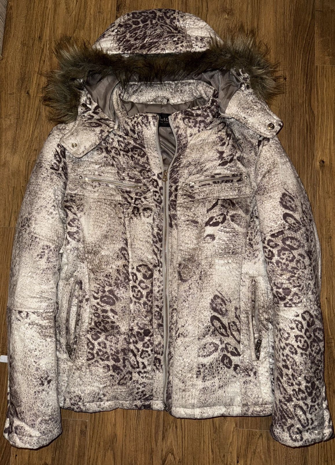 Tornado Mart Tornado Mart White Leopard Print Jacket AW12 Size US M / EU 48-50 / 2 - 1 Thumbnail