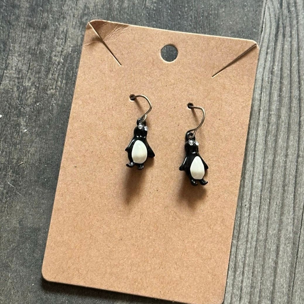 Other black penguin dangly earrings Size ONE SIZE - 1 Thumbnail