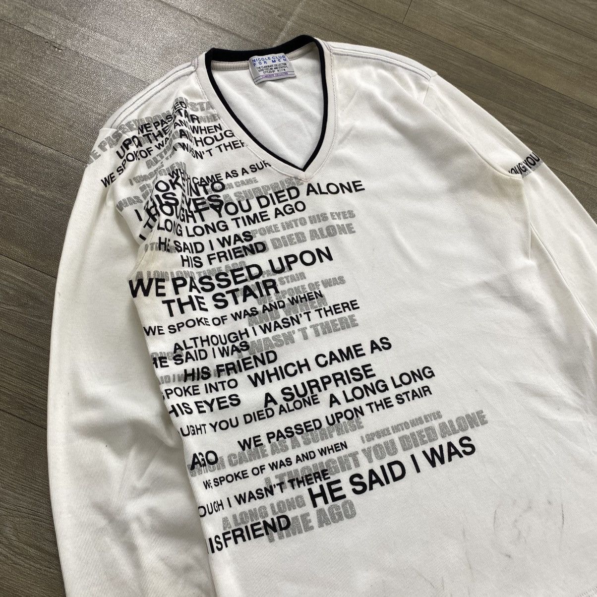 Japanese Brand 2000s Nicole Club Poem Ifsixwasnine Y2K Lgb Style Longsleeve Size US L / EU 52-54 / 3 - 3 Thumbnail