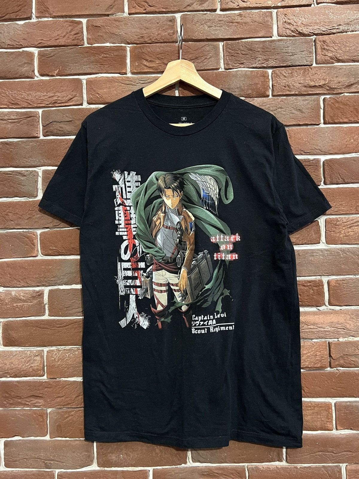 Anime Rare Attack On Titan Levi Season 3 Anime Tshirt Naruto Size US M / EU 48-50 / 2 - 1 Thumbnail