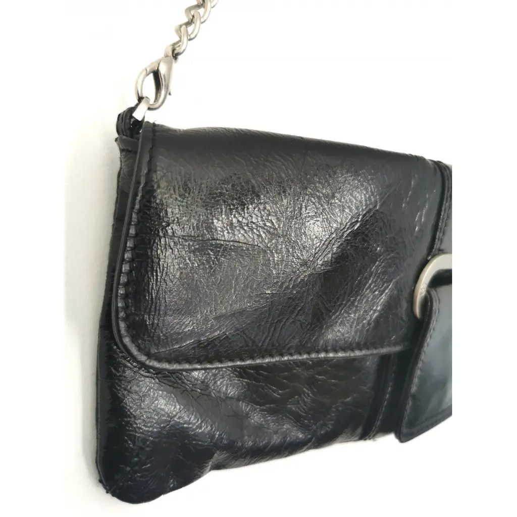 Other Vintage Black Leather Chain Shoulder Bag – Y2K Clutch Size ONE SIZE - 4 Thumbnail