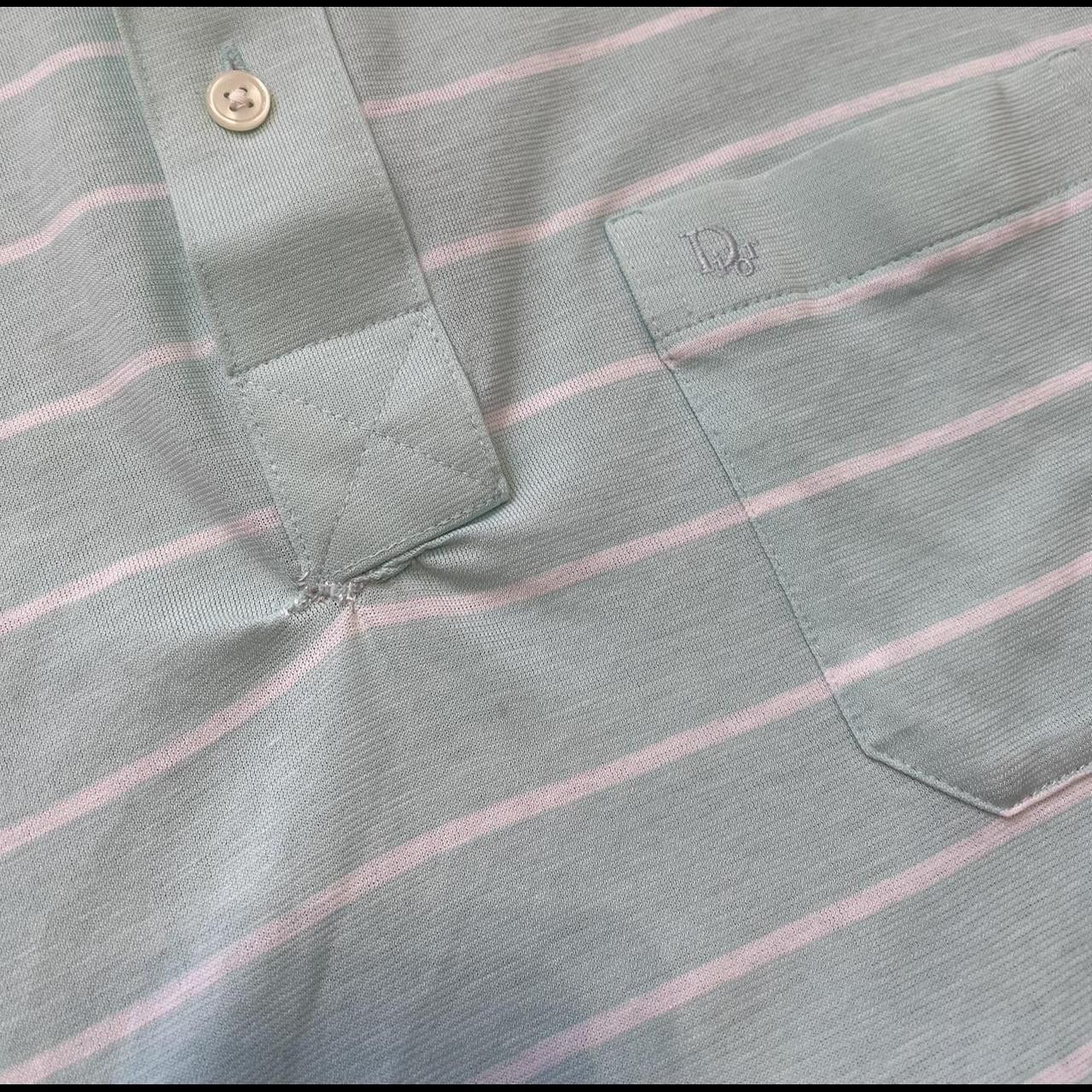 Christian Dior Monsieur Christian Dior Pale blue striped short sleeve polo shirt Size US L / EU 52-54 / 3 - 8 Thumbnail