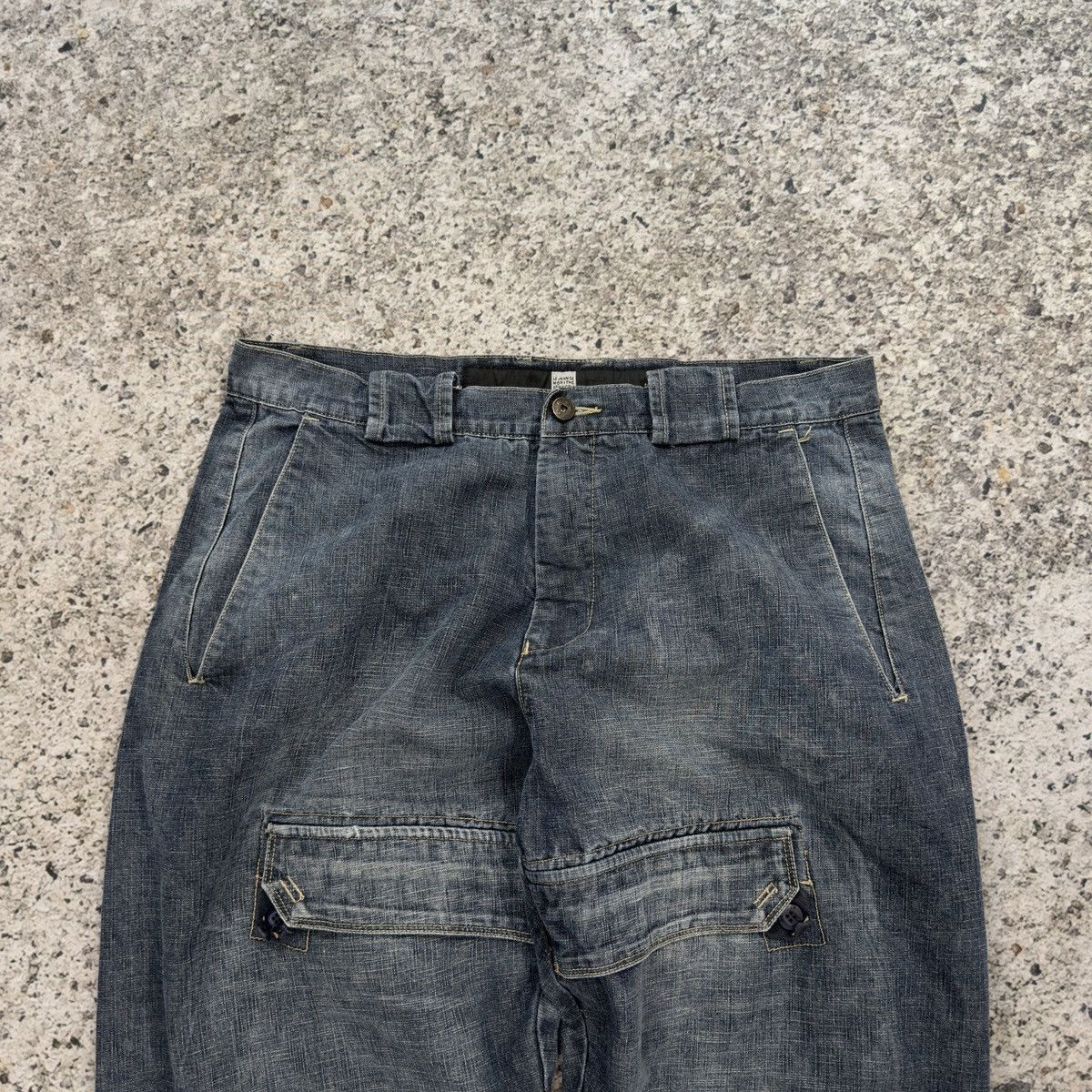 Marithe + Francois Girbaud 90s Y2K Marithe Francois Girbaud Cargo Jeans Skater Size US 34 / EU 50 - 6 Thumbnail