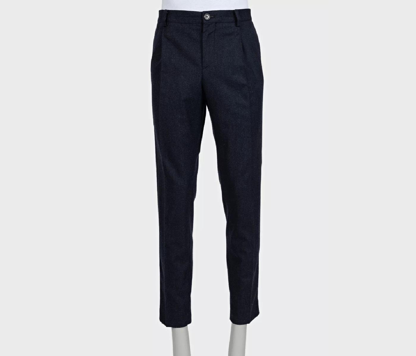 Brunello Cucinelli Brunello Cucinelli Blue Wool Trousers IT54 XXL Size US 38 / EU 54 - 1 Thumbnail