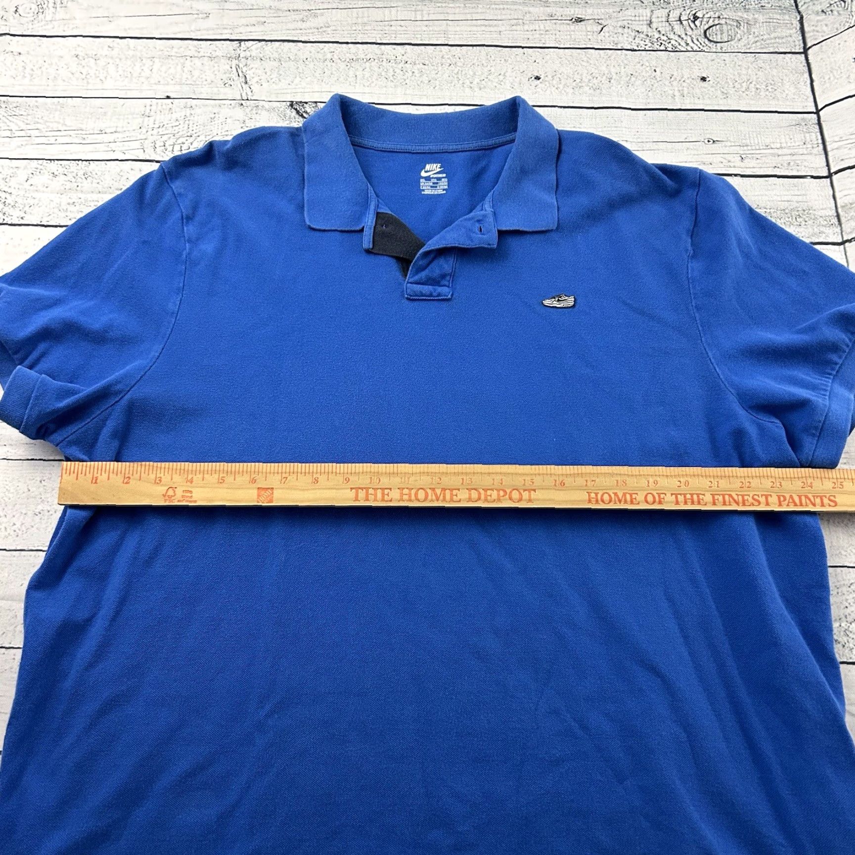 Nike VINTAGE Nike Air Max 1 Short Sleeve Polo Shirt Men's 3XL Blue Nike Shirt Polo Short Sleeve Men 3XL Blue Size US XXL / EU 58 / 5 - 4 Thumbnail