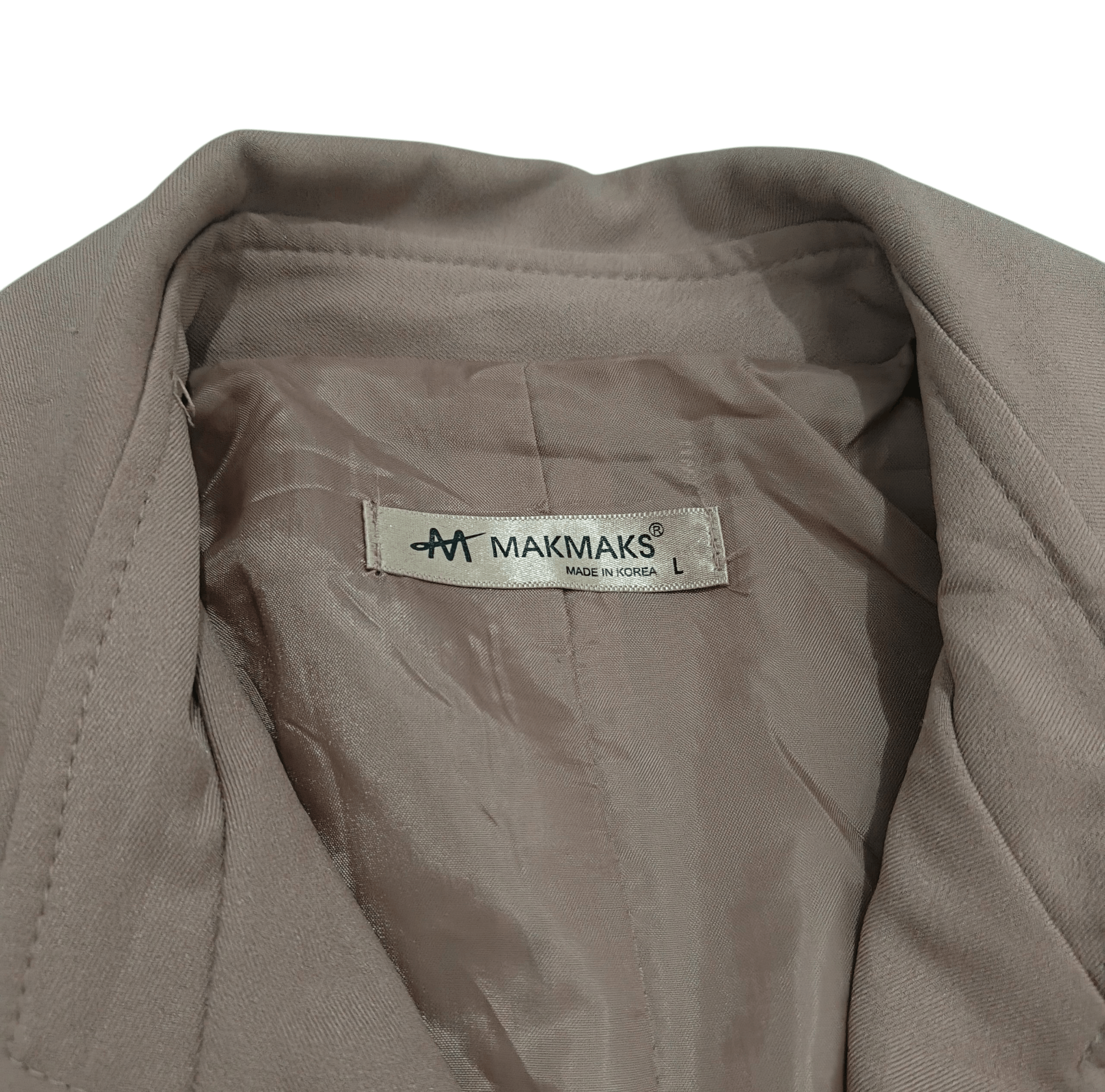 Other MAKMAKS Women's Brown Korean Trench Coat / Spy Coat Size L / US 10 / IT 46 - 4 Thumbnail