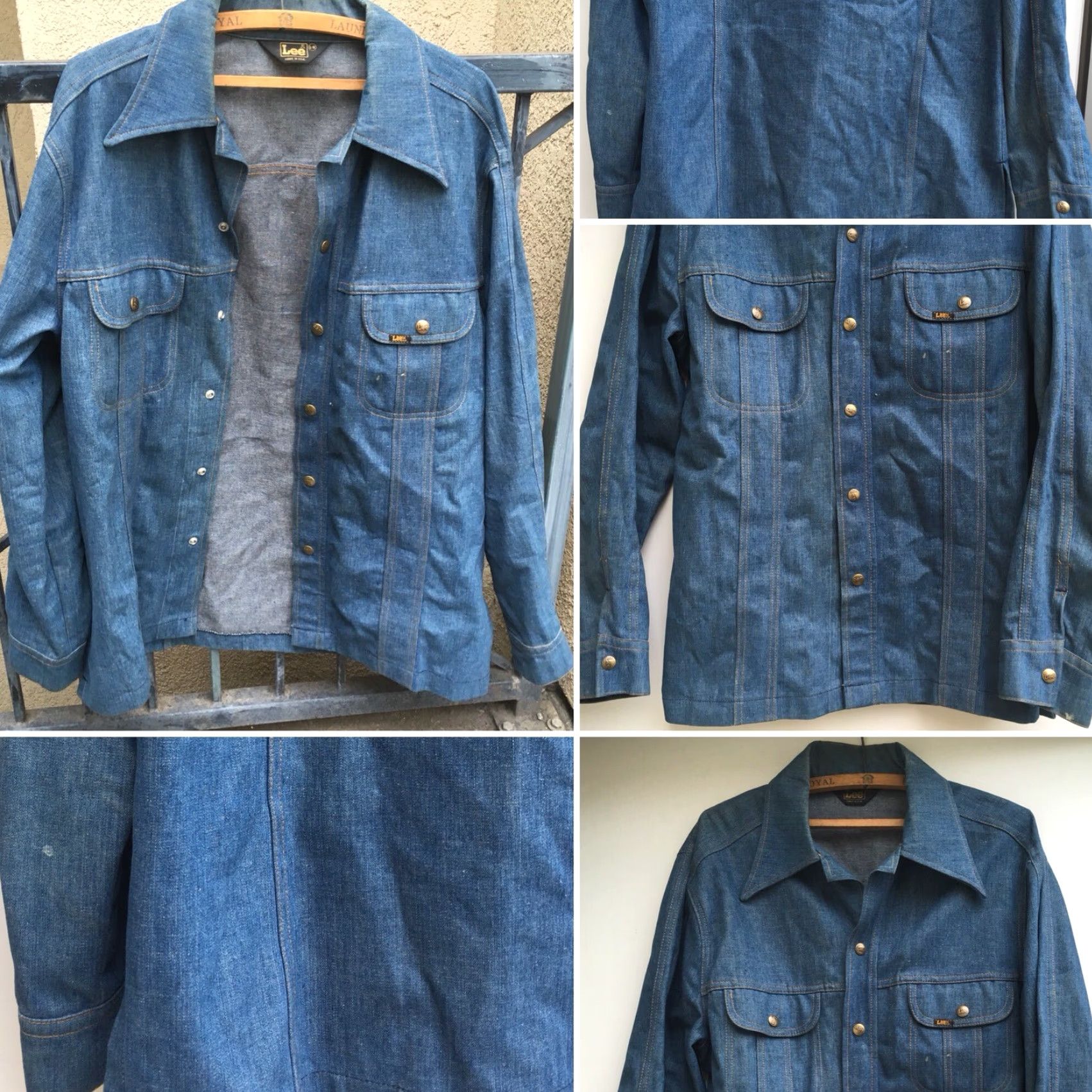 Lee VINTAGE Lee Denim Snap Front Shirt Jacket Made In USA L Western Cowboy Shirt Mens Size US L / EU 52-54 / 3 - 4 Thumbnail