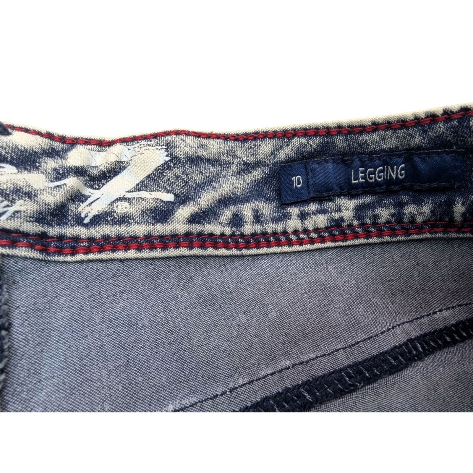 Vintage Seven7 Distressed Legging Jeans Women 10 Skinny 32x28 Light Blue White Denim Pockets Vintage No Size 32" / US 10 / IT 46 - 6 Thumbnail