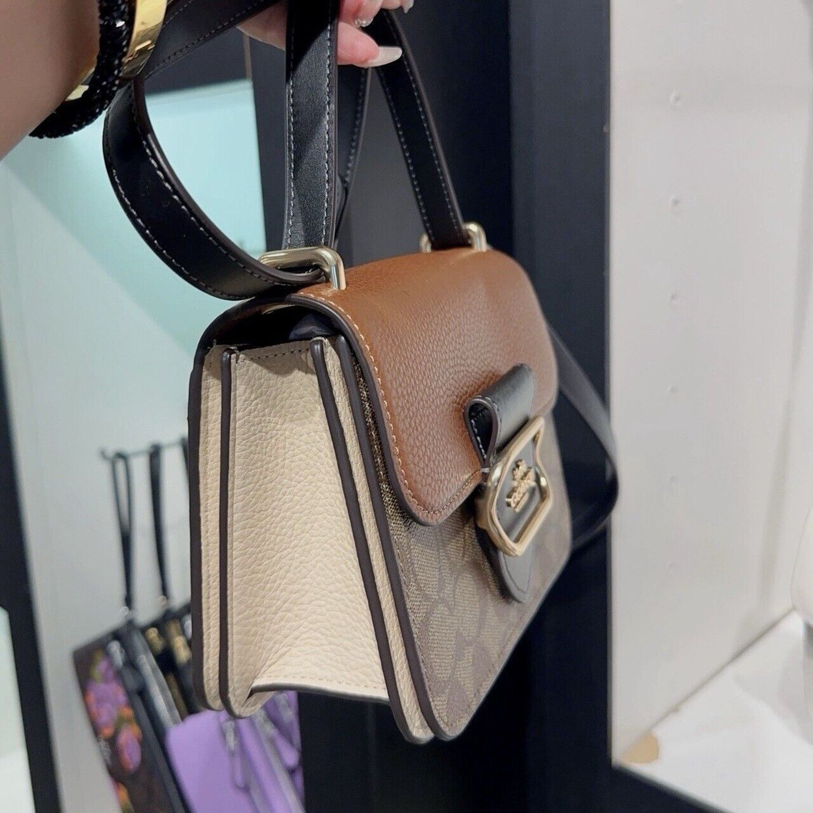 Coach NWT Coach CL462 Colorblock Morgan Square Small Crossbody Size ONE SIZE - 6 Thumbnail