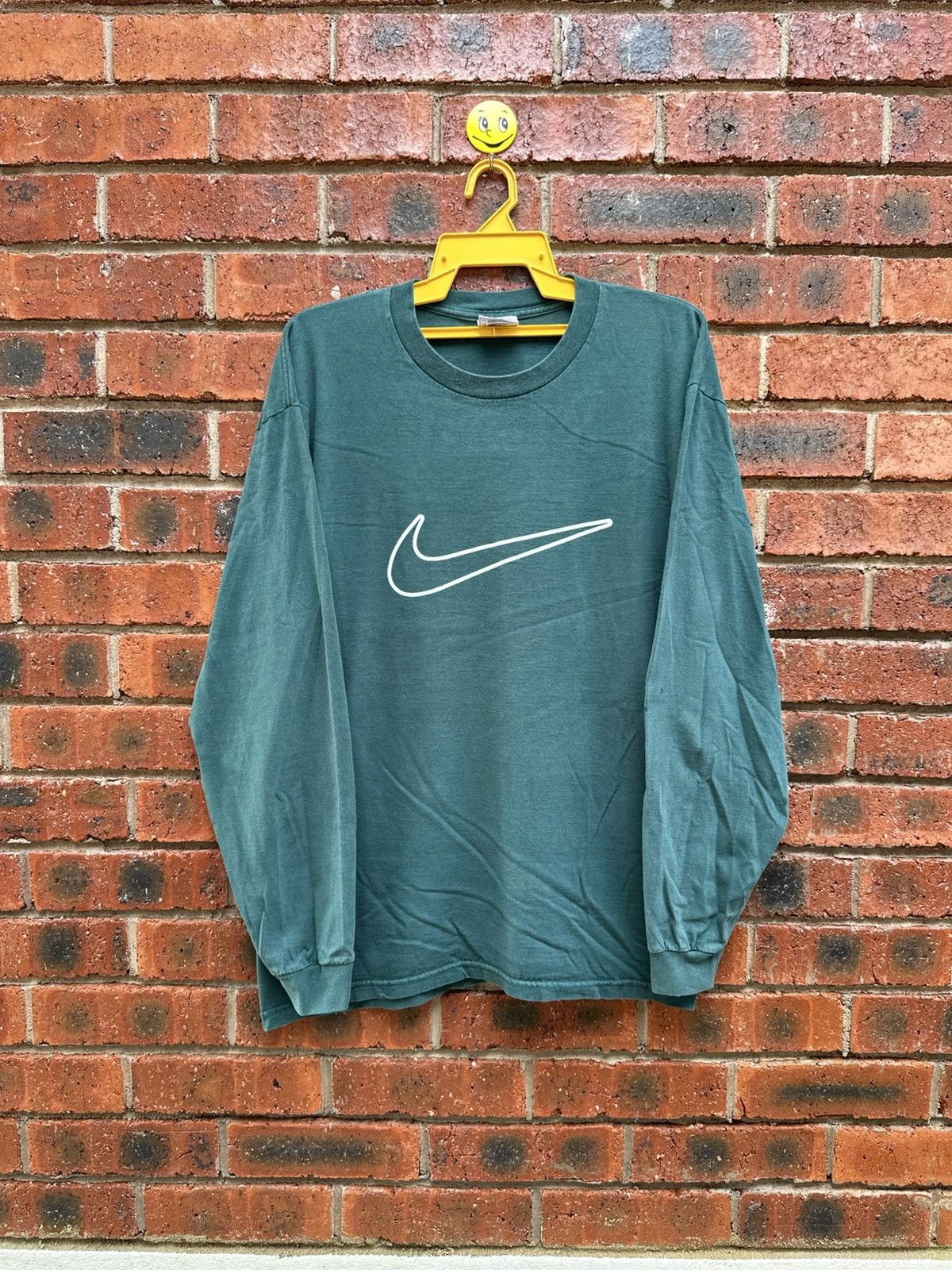 Nike Vintage Nike Swoosh Big Logo Long Sleeve Faded Tee Size US L / EU 52-54 / 3 - 1 Thumbnail