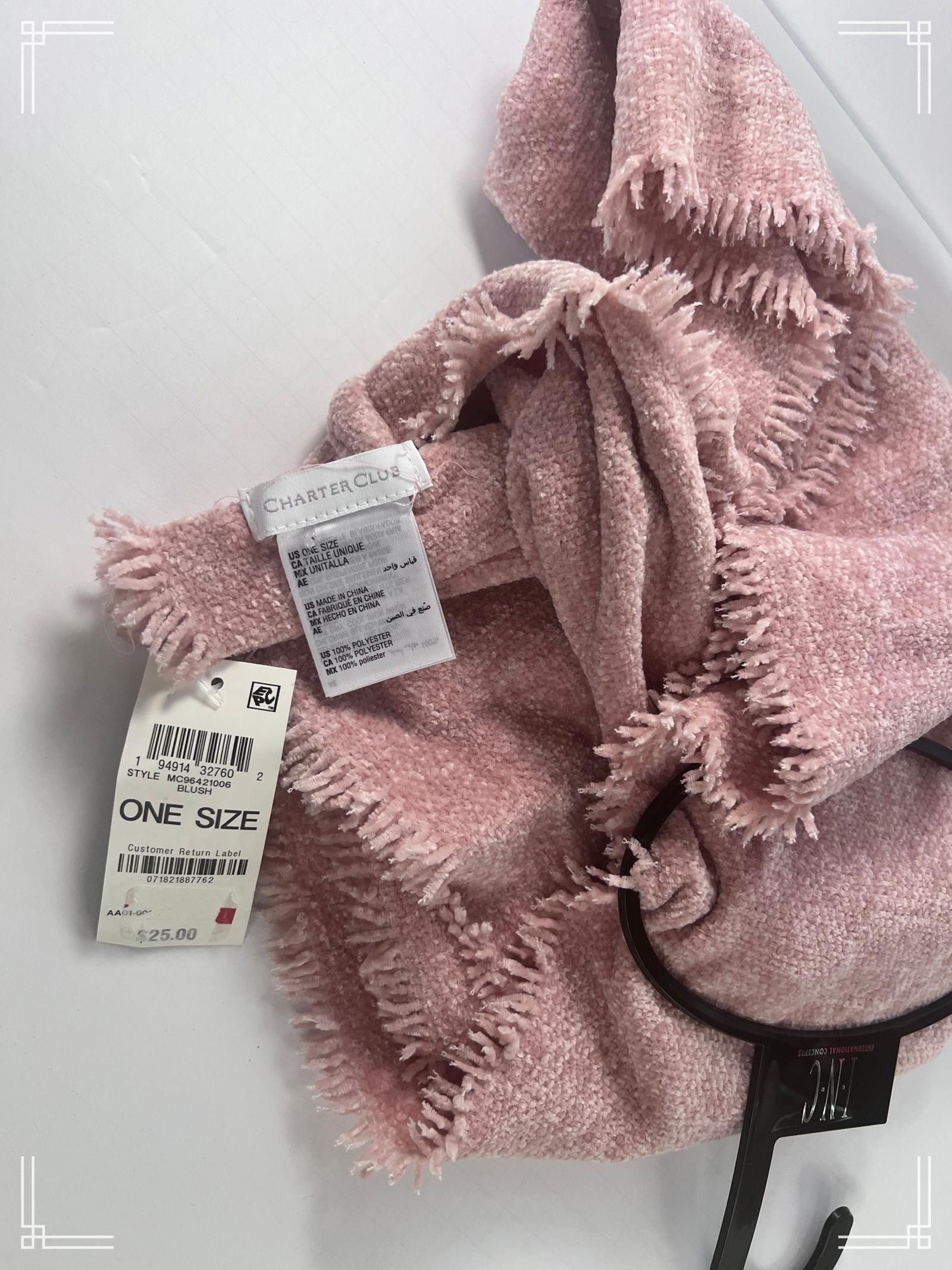 Designer INC Charter Club Blush Pink Soft Scarf - One Size Size ONE SIZE - 3 Thumbnail