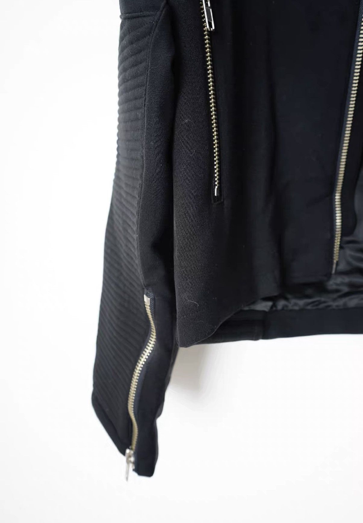 Almost Famous Almostblack Bomber Oversized Armor Sleeve Jacket Size US M / EU 48-50 / 2 - 7 Thumbnail