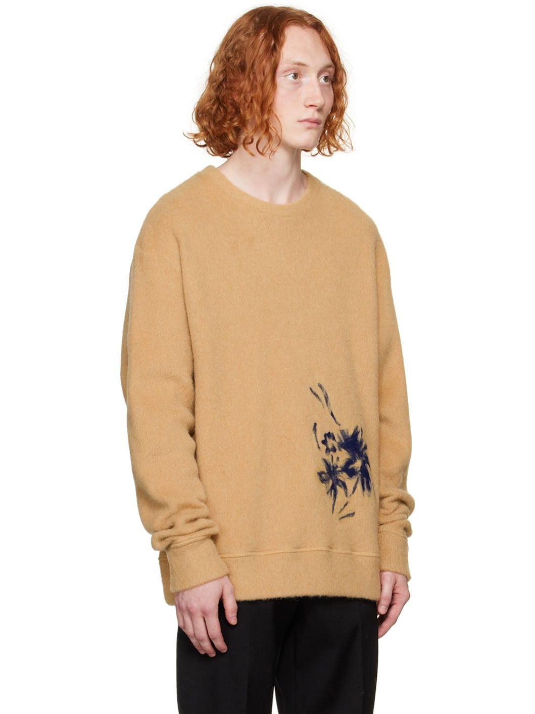 Jil Sander o1mt1gz0625 Crewneck Sweater in Tan Size US XL / EU 56 / 4 - 2 Thumbnail