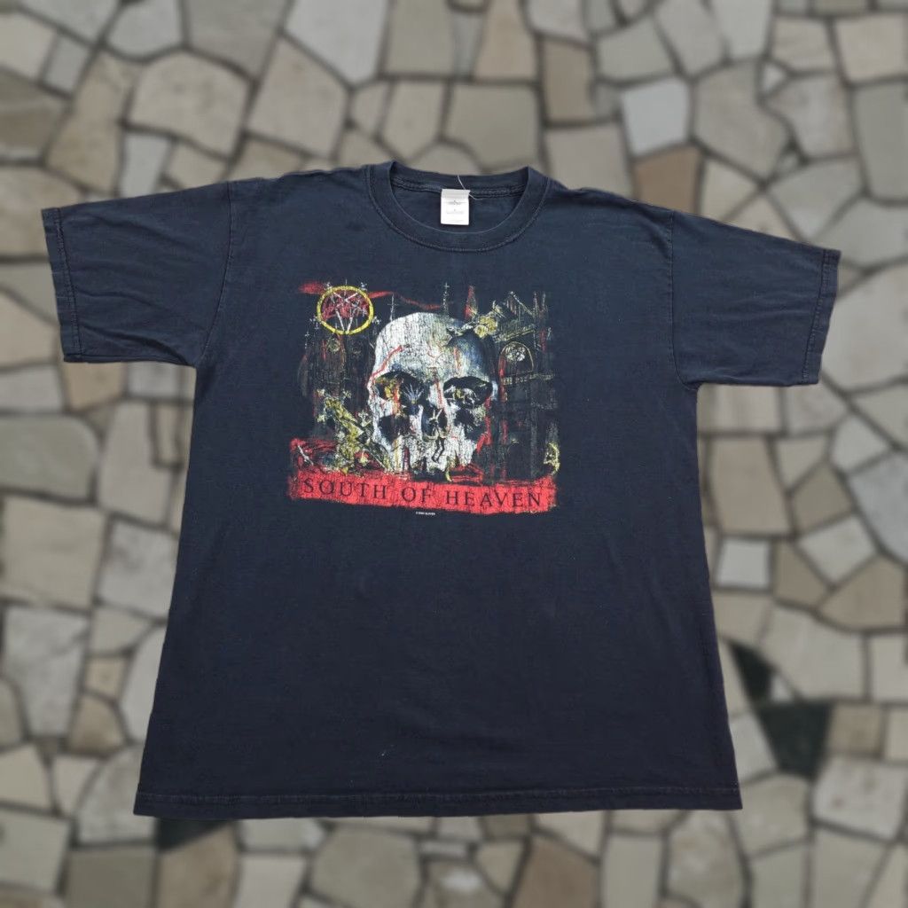 Gildan Vintage Slayer Shirt Mens Large Black South Of Heaven Metal Band Tour 2004 Y2K Size US L / EU 52-54 / 3 - 1 Thumbnail