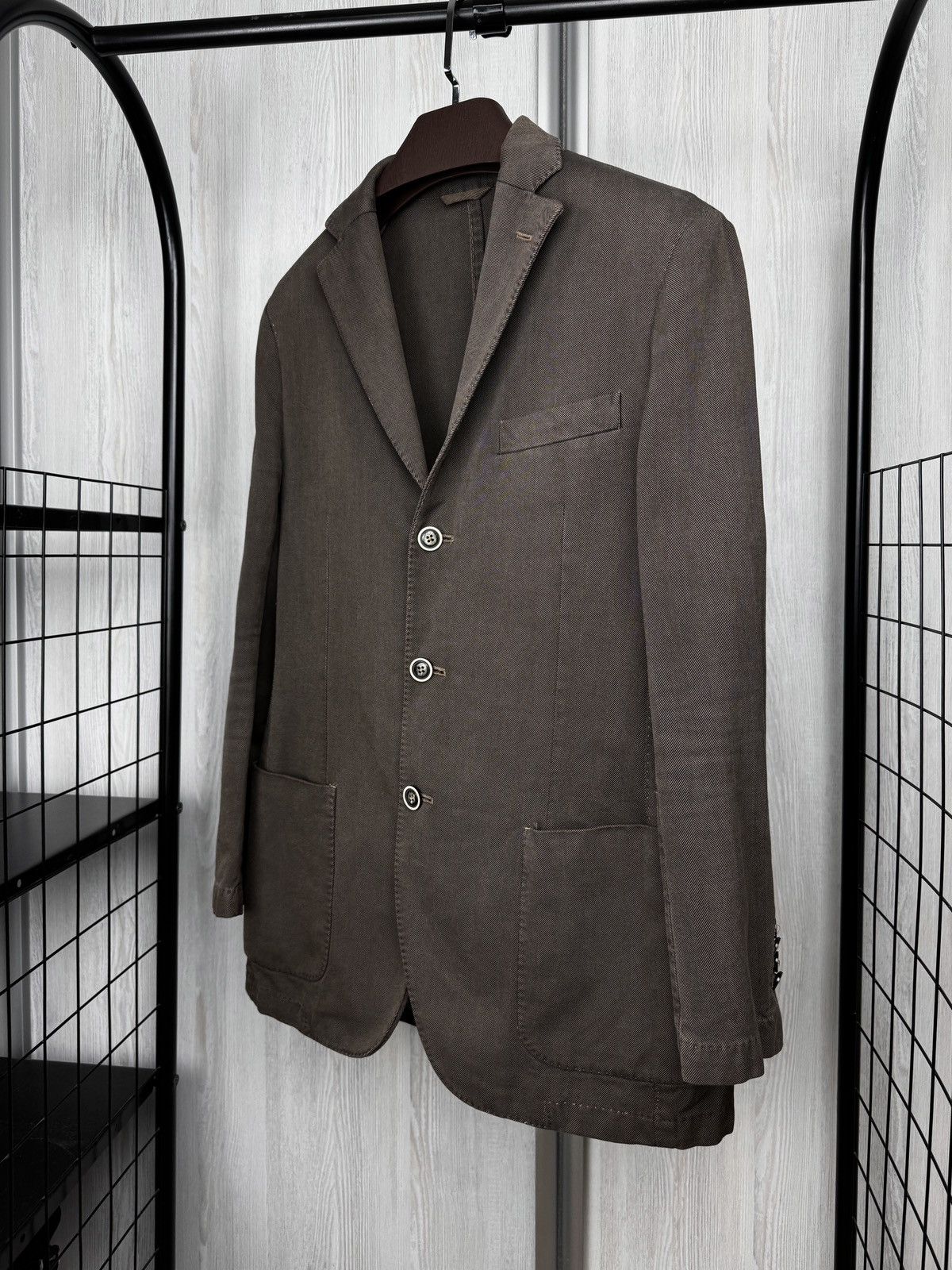 Boggi Boggi Milano Brown cotton unlined 3 button blazer size 48R Size 38R - 5 Thumbnail