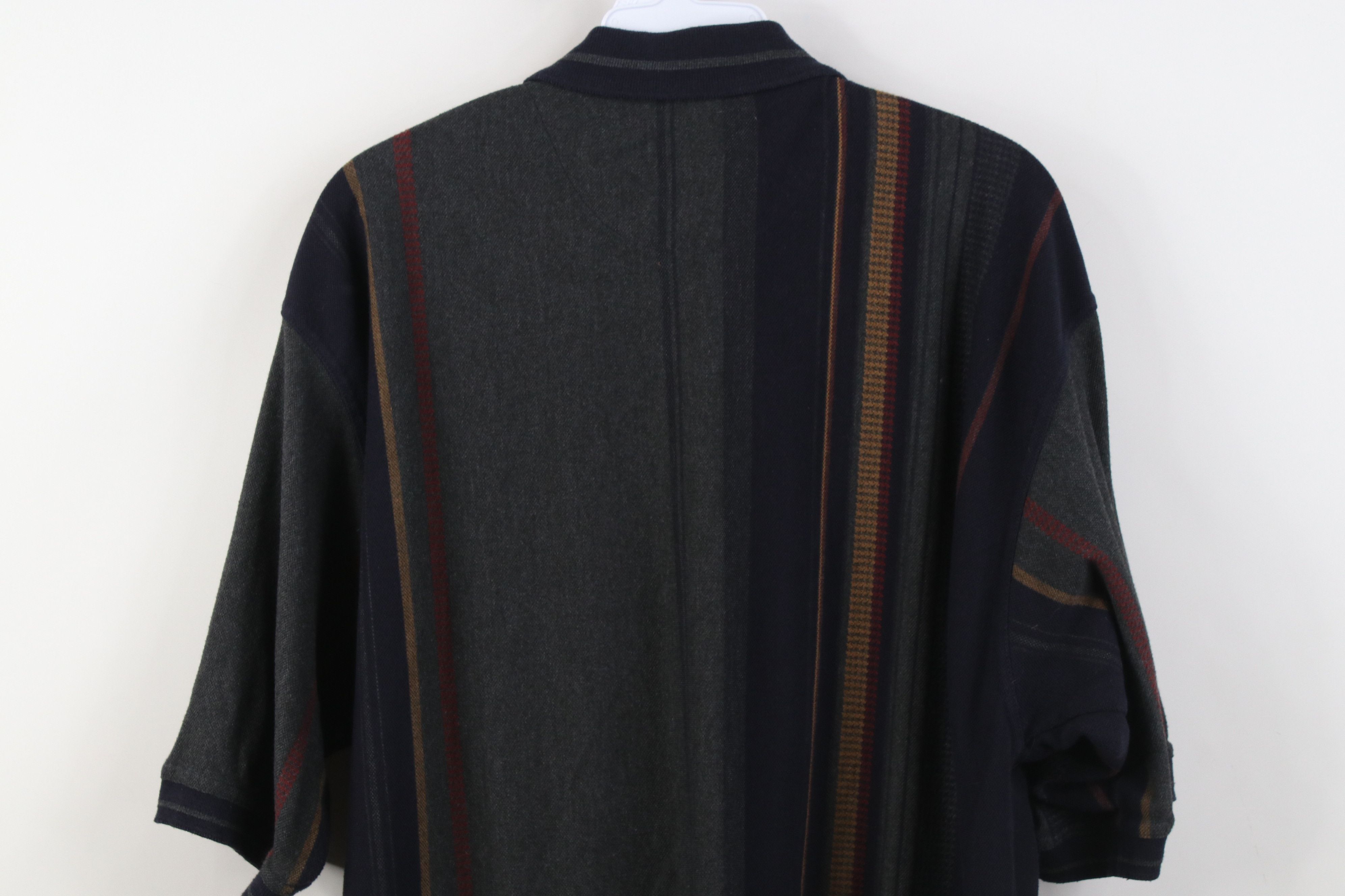 Vintage Vintage 90s Streetwear Houndstooth Knit Golf Polo Shirt Size US XL / EU 56 / 4 - 9 Thumbnail