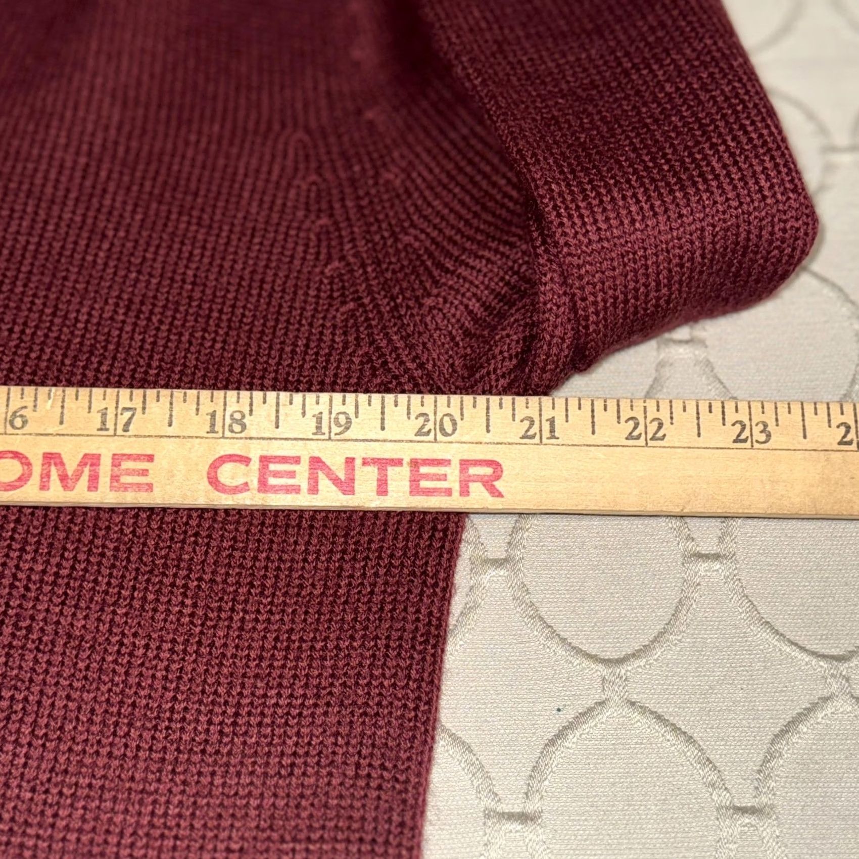 Vintage Paisley & Gray Sweater Cardigan Mens Medium Maroon Shawl Collar Elbow Patches Size US M / EU 48-50 / 2 - 6 Thumbnail