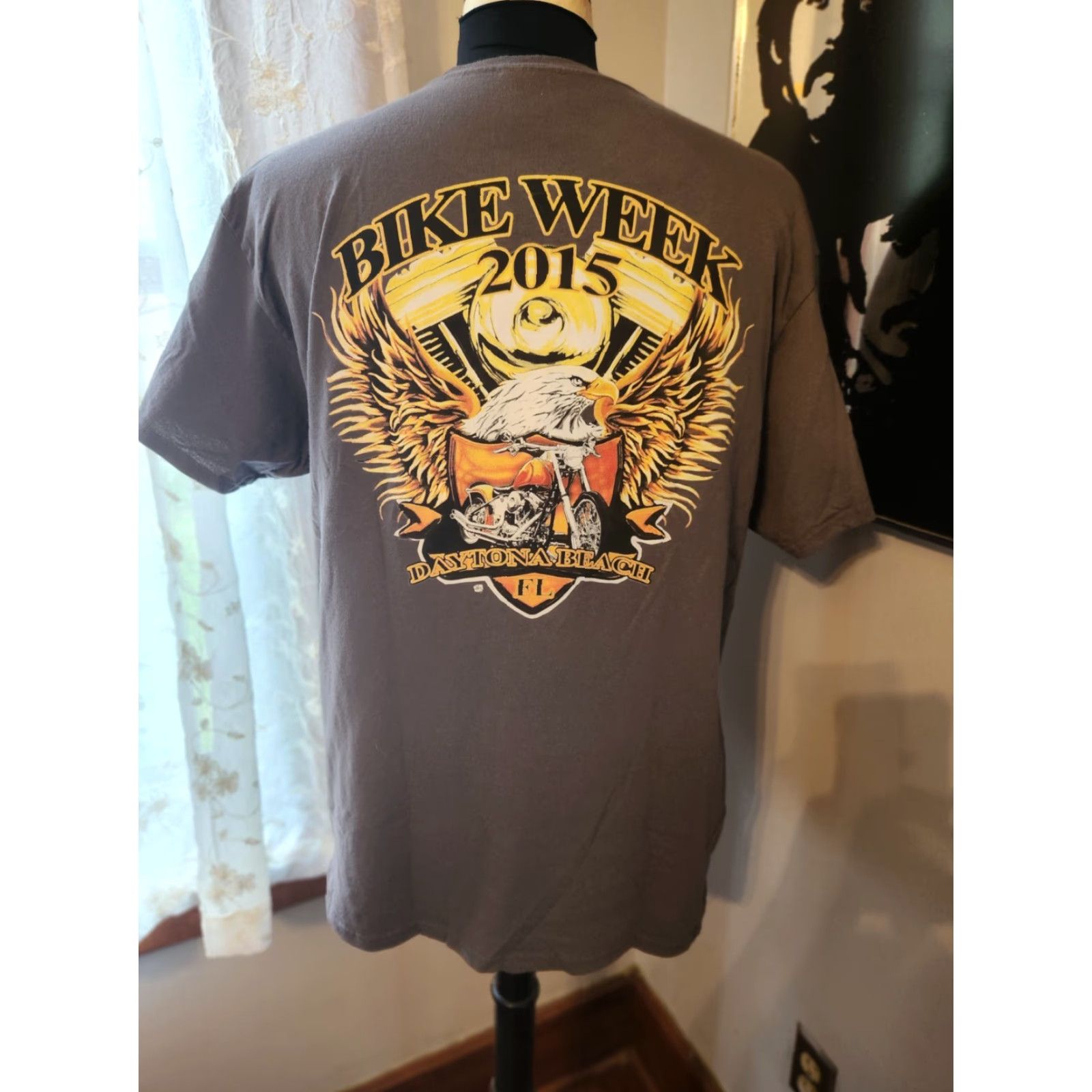 Doublet 2015 Bike Week Daytona Beach Gray Double Sided T Shirt XL Mens Crew Neck Short Sleeve Cotton Polyester Vintage No (adjusted if needed) Size US XL / EU 56 / 4 - 3 Thumbnail