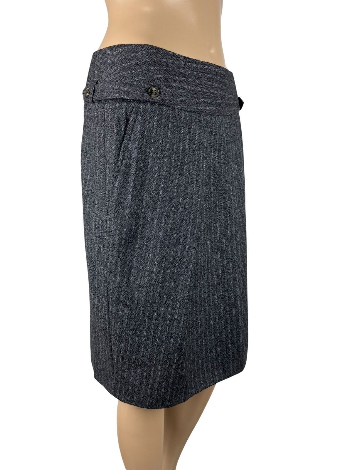 Weekend Max Mara Weekend Max Mara Striped Wool Skirt Draped size UK6 IT38 Size 26" / US 2 / IT 38 - 3 Thumbnail