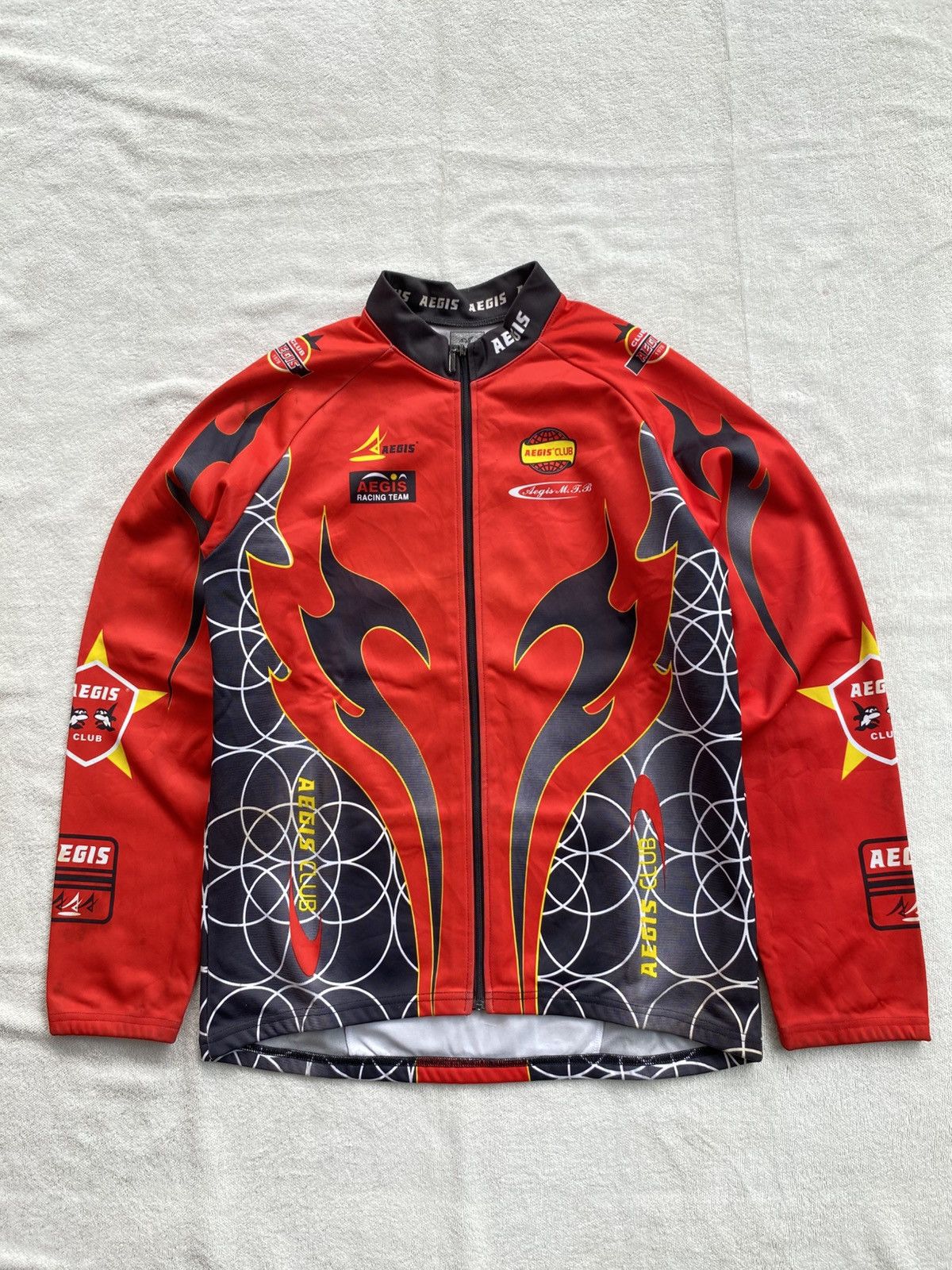 Vintage AEGIS Racing Team Cycling Jersey Multi Colour Size US XXL / EU 58 / 5 - 1 Thumbnail