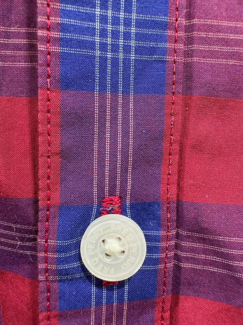 Other Shirt Red Blue checkered FRED PERRY Size US L / EU 52-54 / 3 - 10 Thumbnail