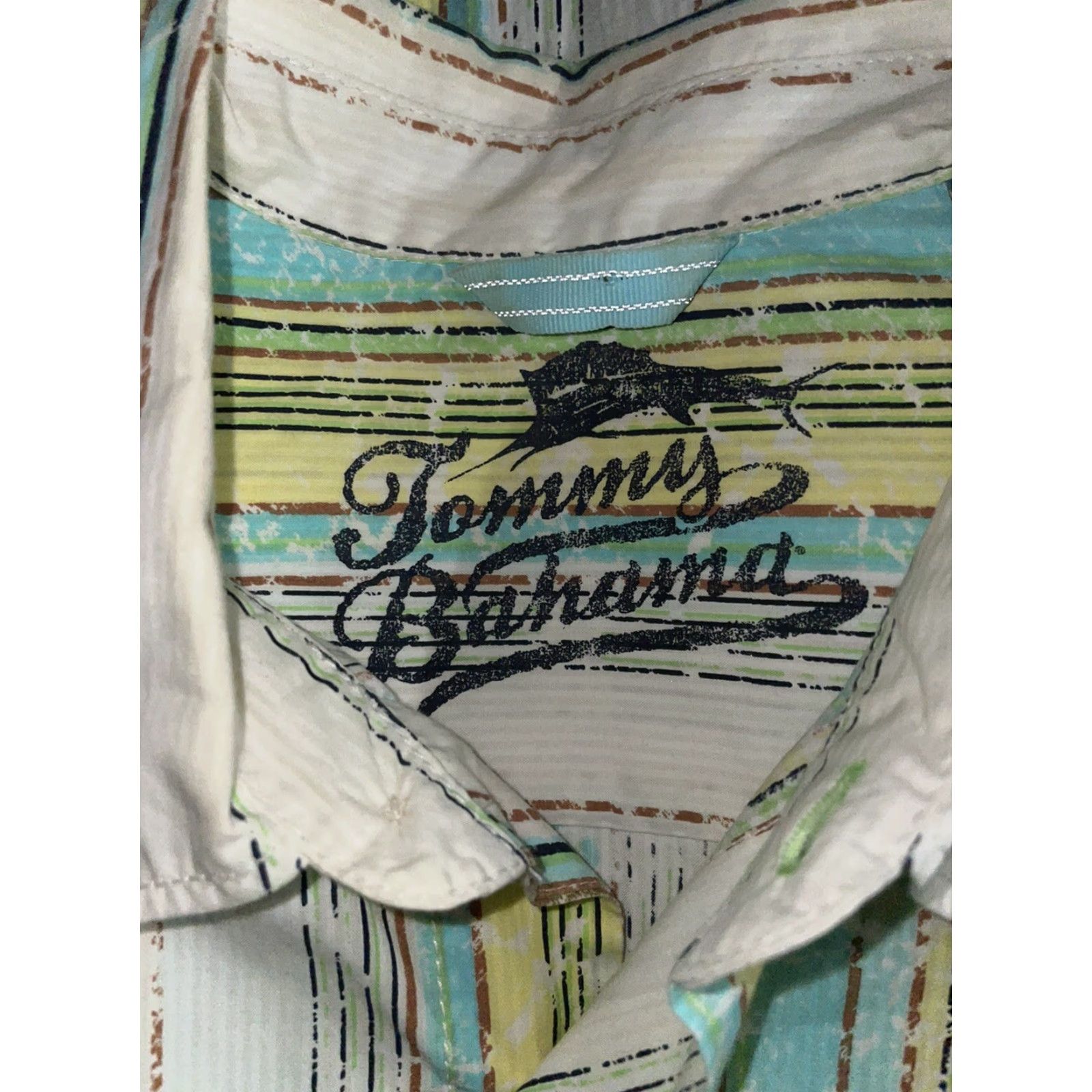 Tommy Bahama Tommy Bahama Shirt Mens XL Long Sleeve Button-Down Multicolor Striped Cotton Blend Button Up Size US XL / EU 56 / 4 - 6 Thumbnail