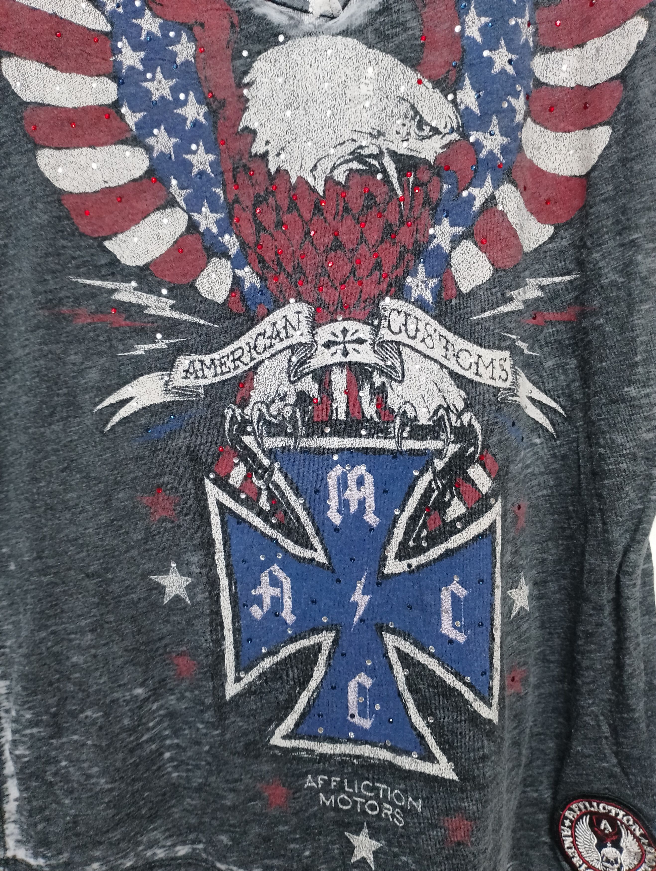 Affliction × Haunted Mound AFFLICTION American Eagles Y2k Tee Size S / US 4 / IT 40 - 9 Thumbnail