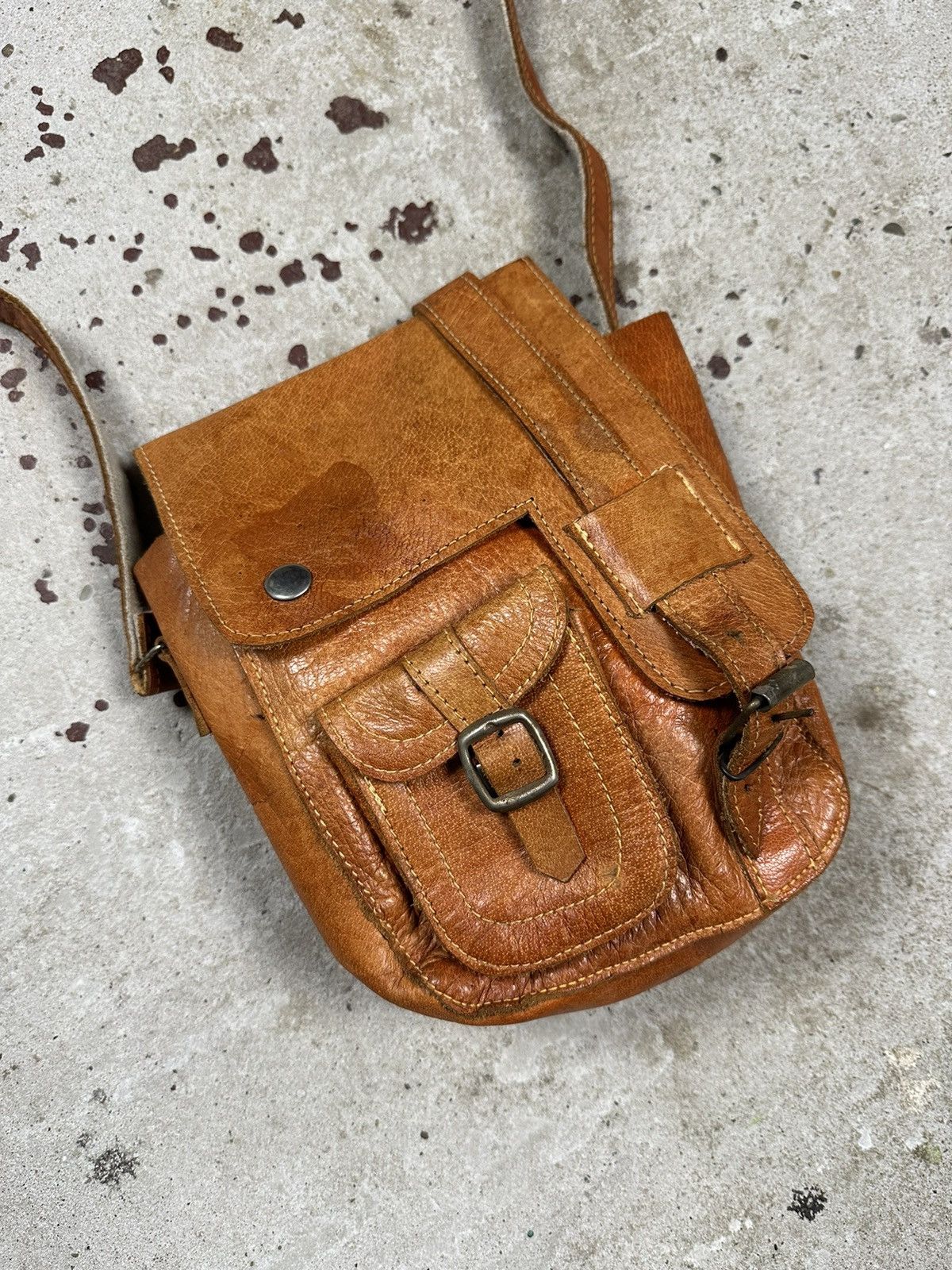 Other Vintage 90s Leather Messenger Crossbody Bag Utility Size ONE SIZE - 2 Thumbnail