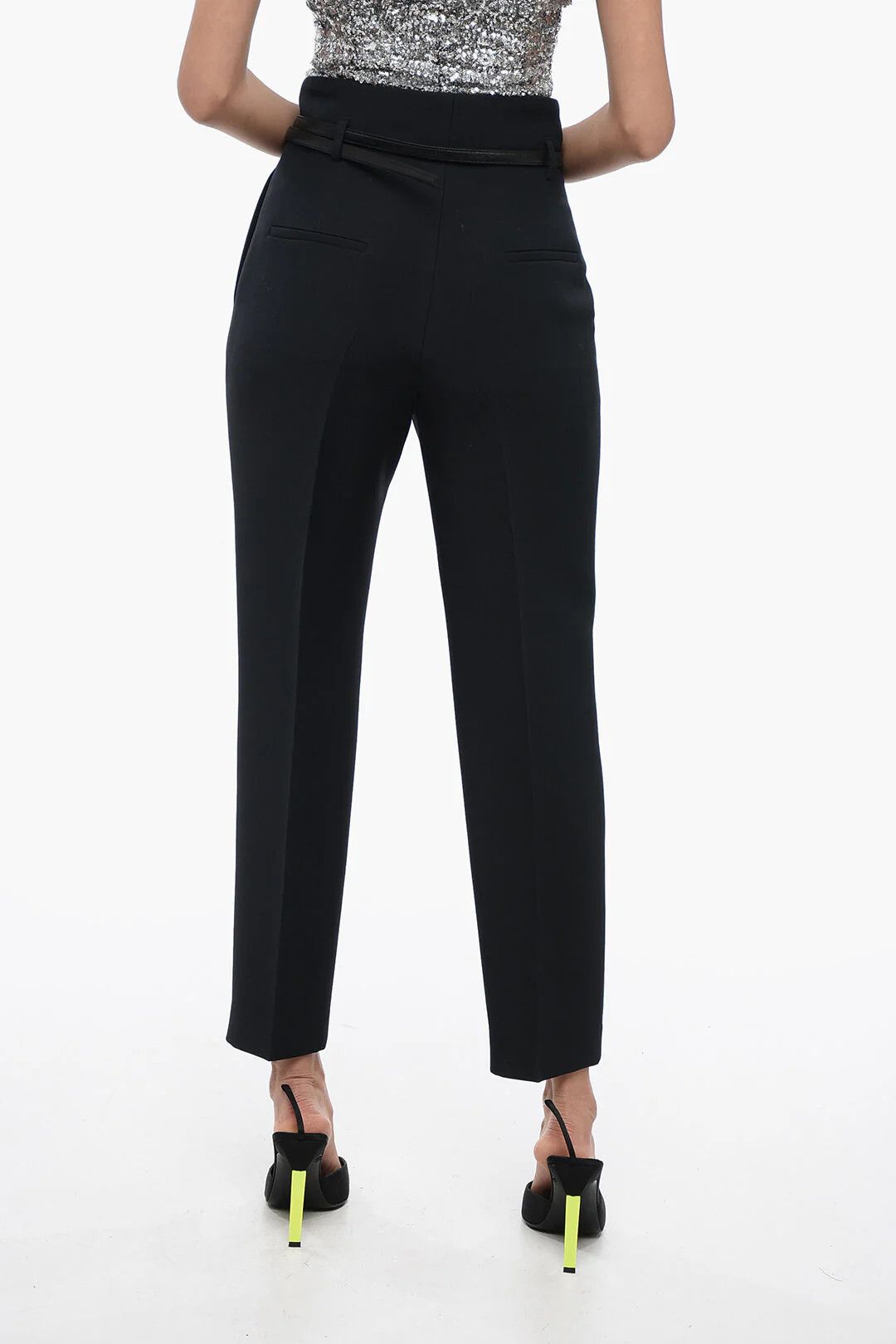 Dior o1mm0326 Wool-Blend Single-Pleat Pant in Black Size 30" / US 8 / IT 44 - 2 Thumbnail