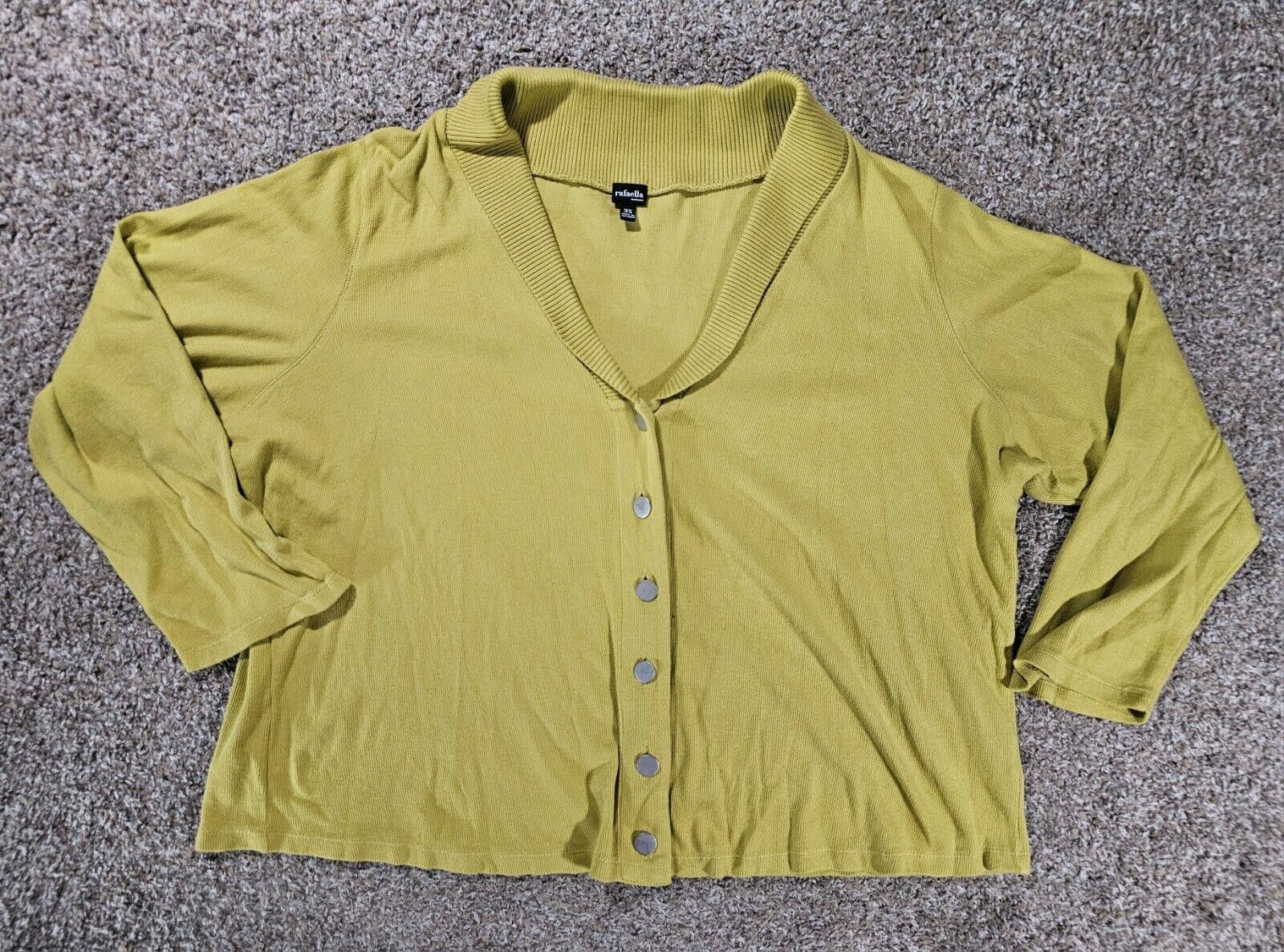 Other rafaella woman 3XL yellow button up cardigan Size 3XL / US 20-22 - 1 Thumbnail