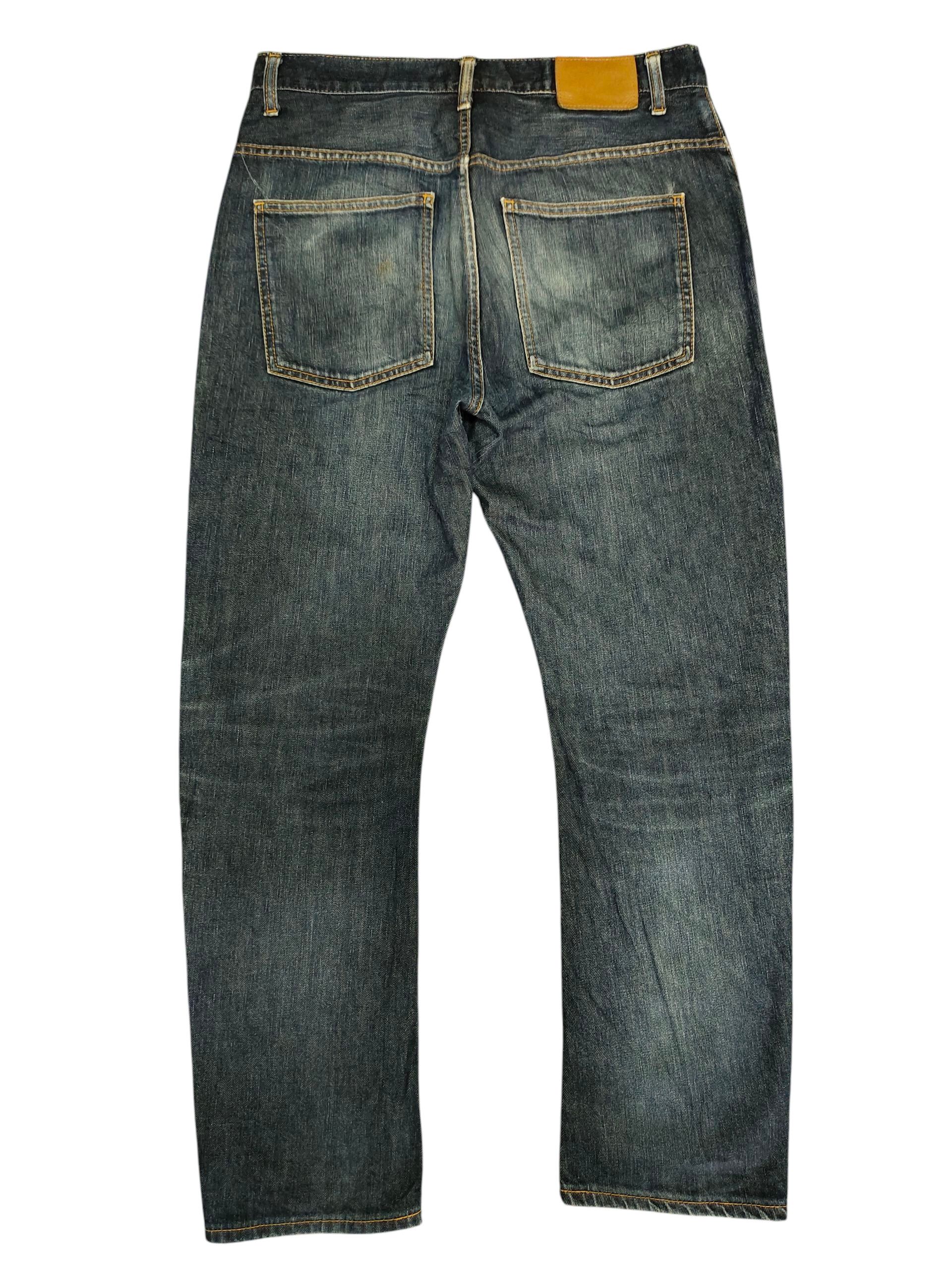 Beams Plus Beams Japan Asymmetrical Clawmark Faded Denim Jeans Size US 32 / EU 48 - 8 Thumbnail