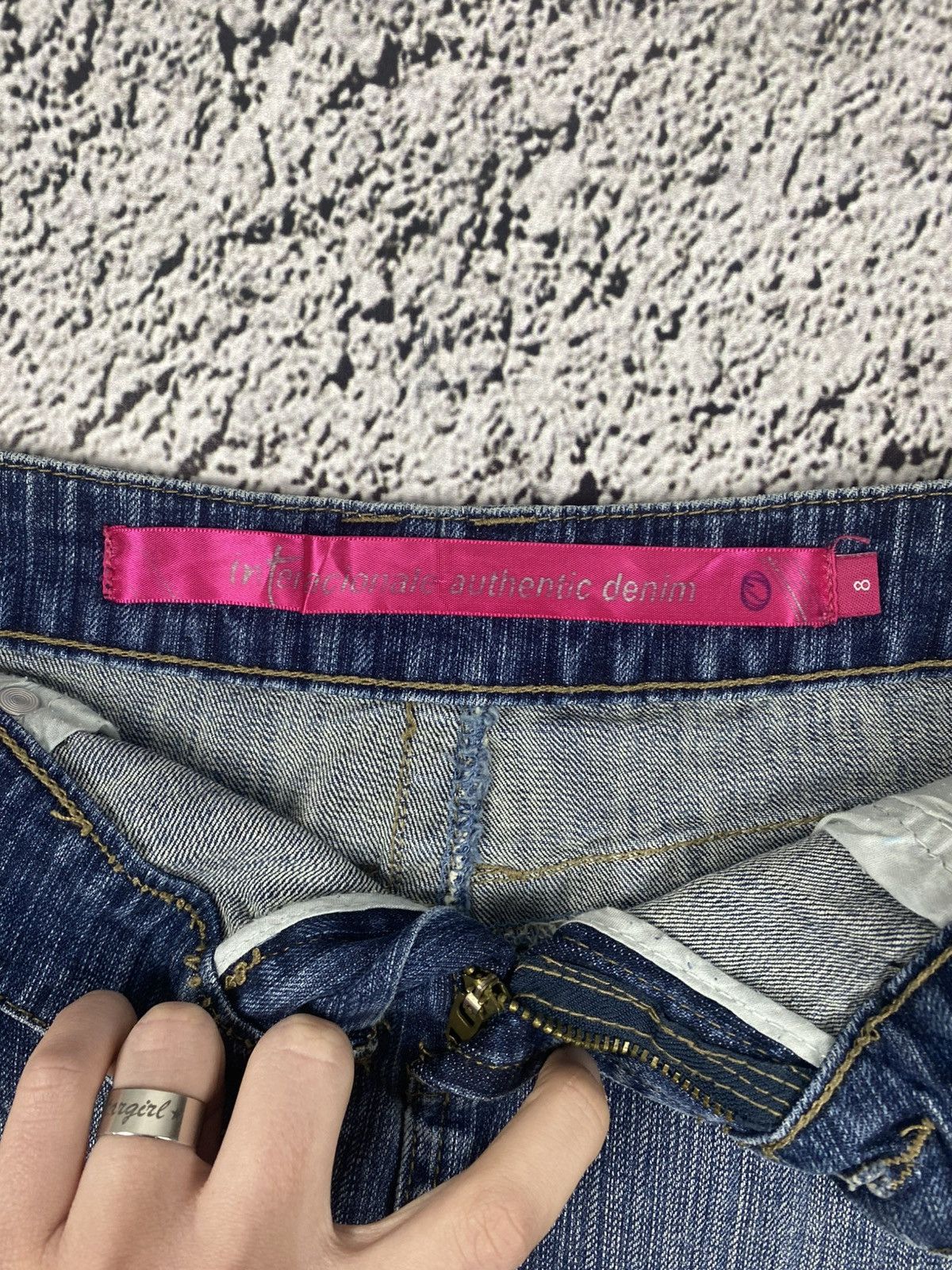 Vintage Vintage Y2K faded denim mini skirt 00s juicy style 38 Size 30" / US 8 / IT 44 - 4 Thumbnail
