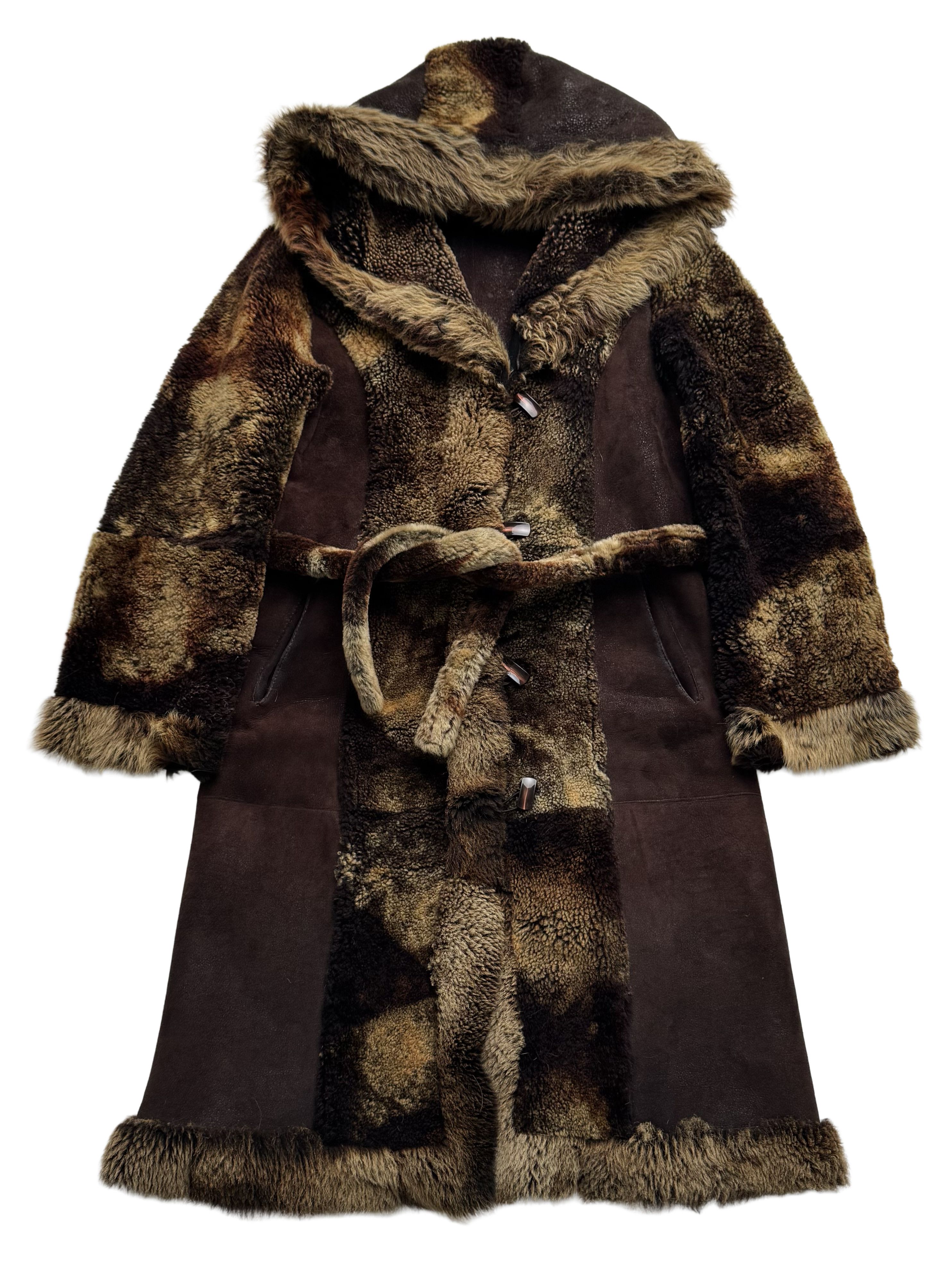 Vintage Vintage Real Sheepskin Hooded Coat Size L / US 10 / IT 46 - 6 Thumbnail