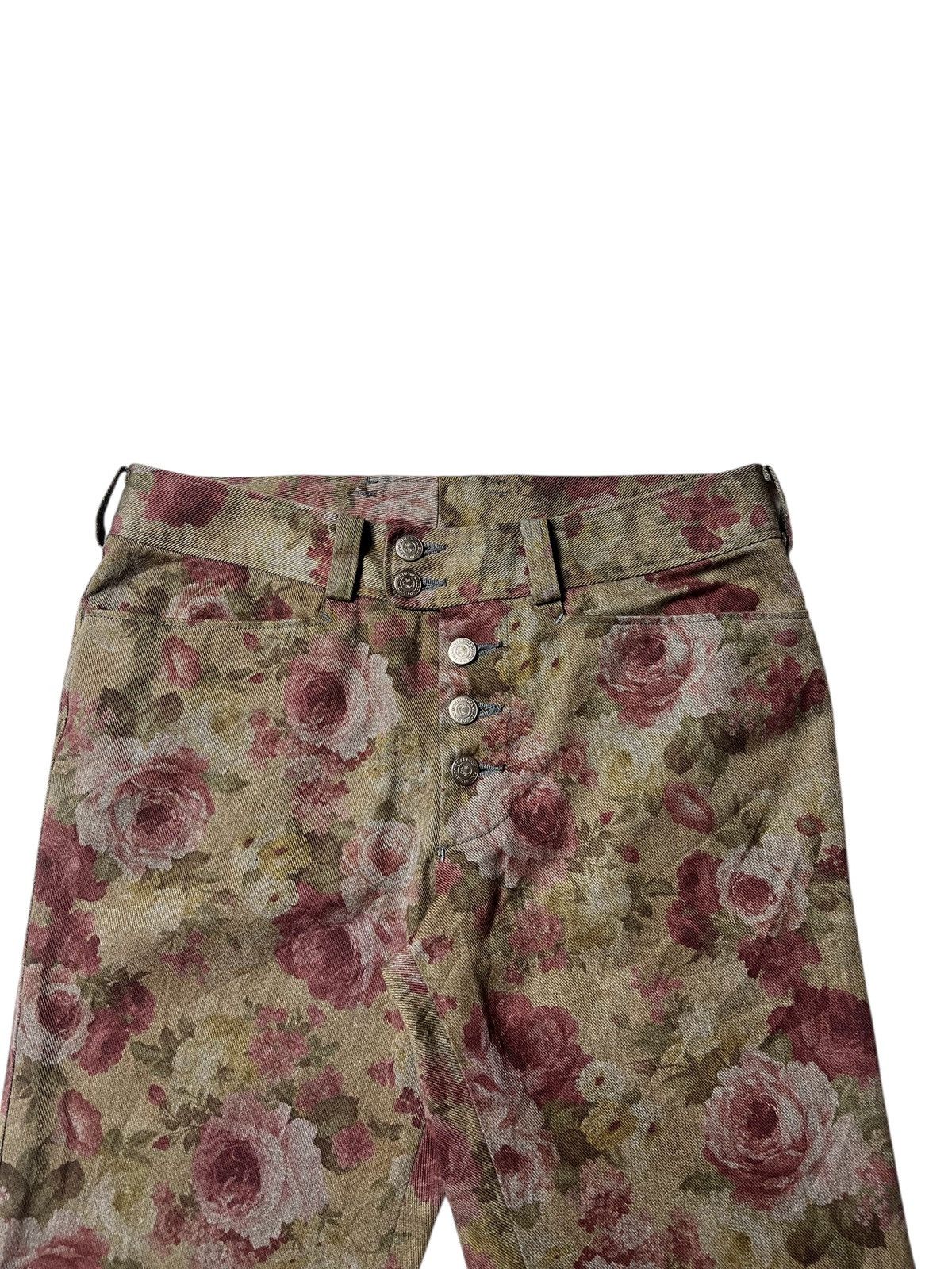 Tornado Mart Tornado Mart Floral Flared Denim Pants Size US 30 / EU 46 - 3 Thumbnail