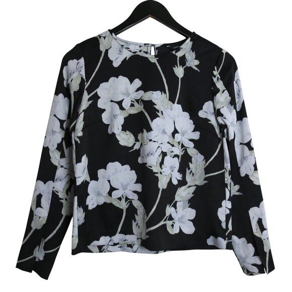 Club Monaco Club Monaco Floral Open Cut Long Sleeve High Neck Blouse Size XS / US 0-2 / IT 36-38 - 1 Thumbnail