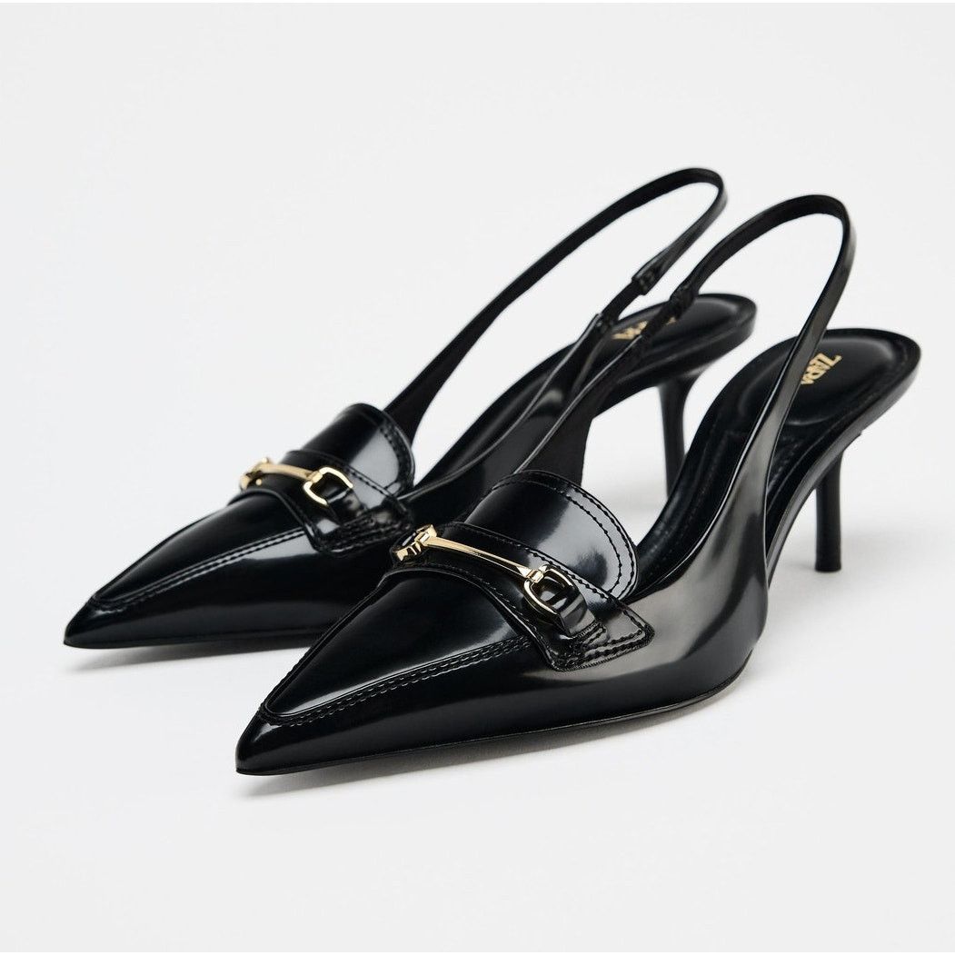 Zara RARE!!! ZARA Embellished Slingback Shoes NWT Size US 9 / IT 39 - 16 Thumbnail