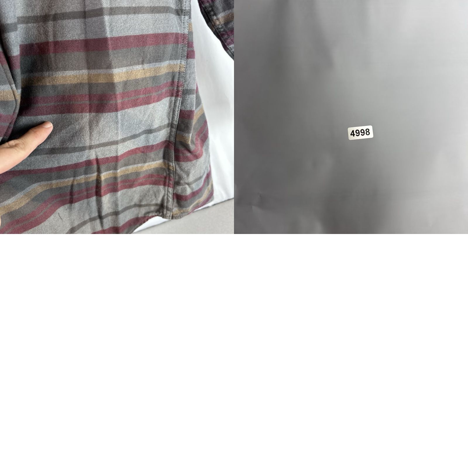 Eddie Bauer VINTAGE Eddie Bauer Long Sleeve Shirt Mens 2XL Gray Red Striped Button Down Size US XXL / EU 58 / 5 - 9 Thumbnail