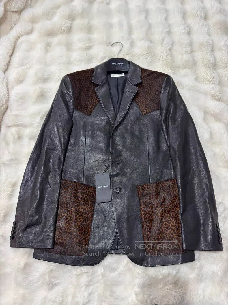 Saint Laurent Paris Saint Laurent Paris Original Leopard Print Men's Leather J Size US S / EU 44-46 / 1 - 1 Thumbnail