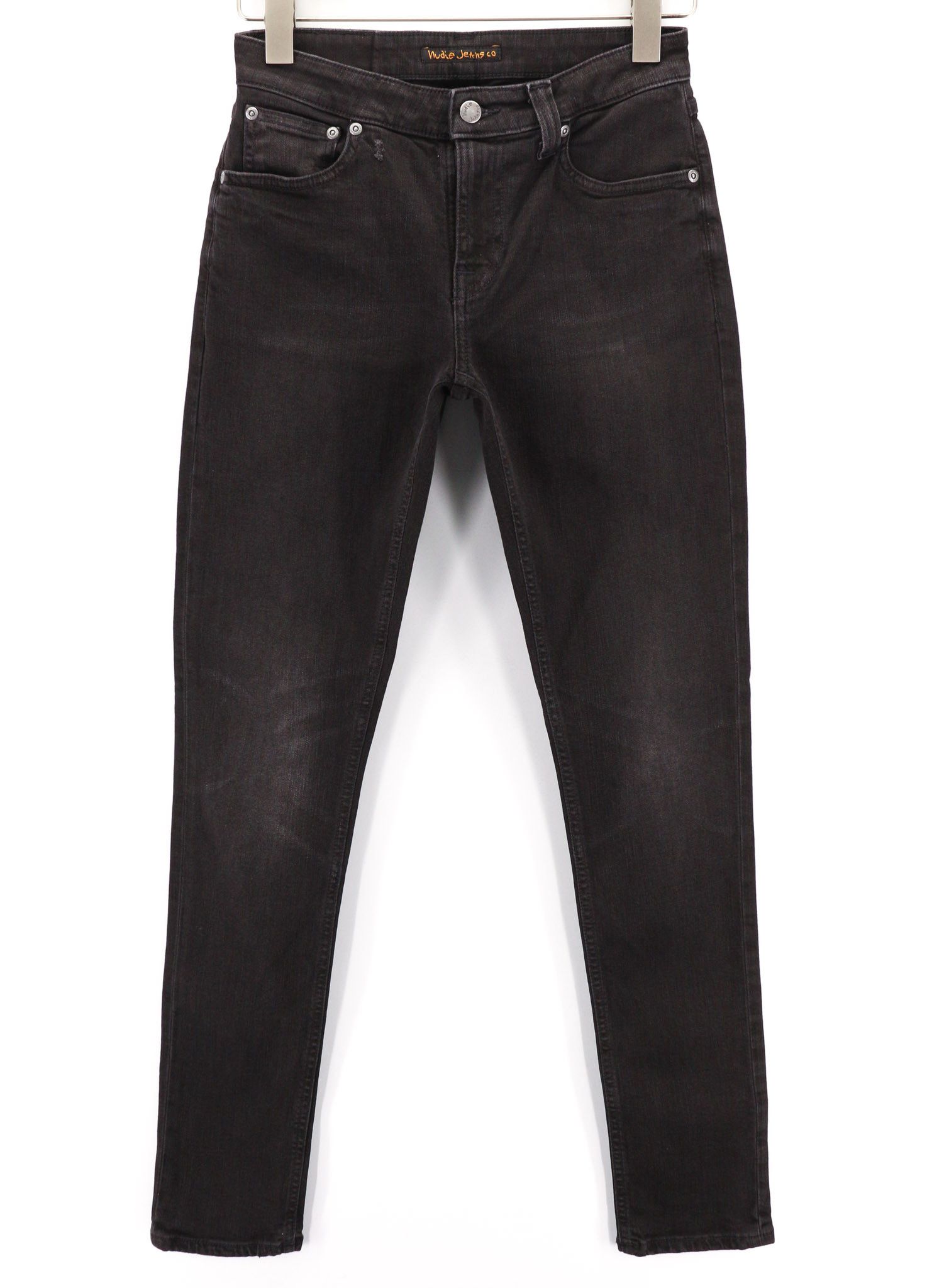 Nudie Jeans SKINNY LIN USED BLACK W29/L32 Organic Cotton Jeans 80436 Size US 29 - 1 Thumbnail