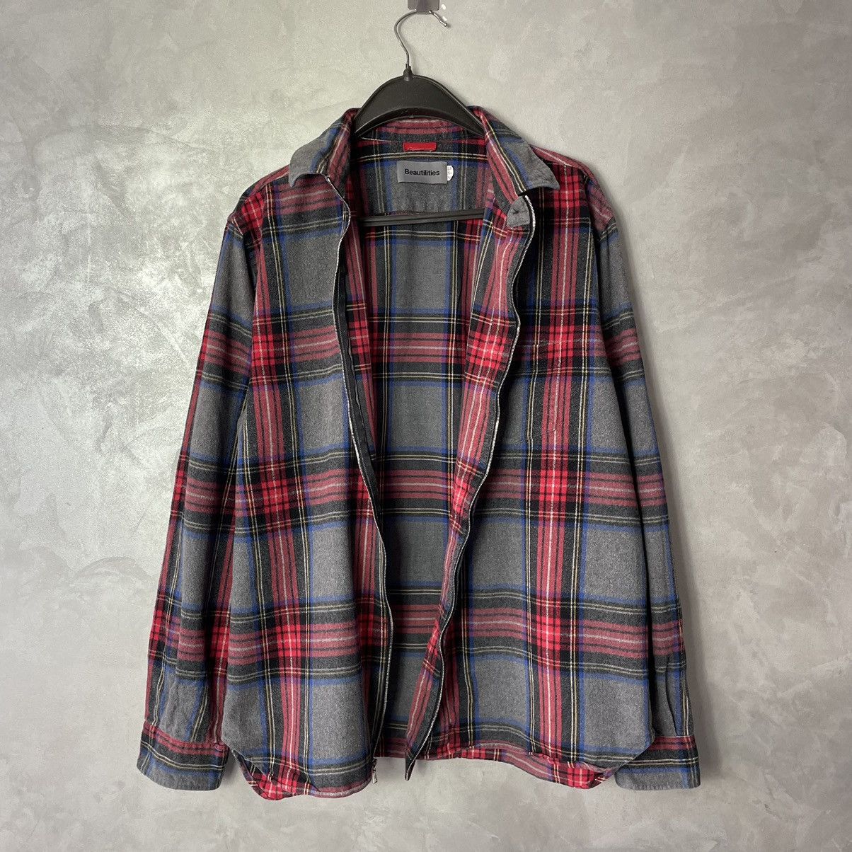 Flannel × Japanese Brand Beautilities Made In Japan Utility Zip + Buttons Shirt Size US L / EU 52-54 / 3 - 10 Thumbnail