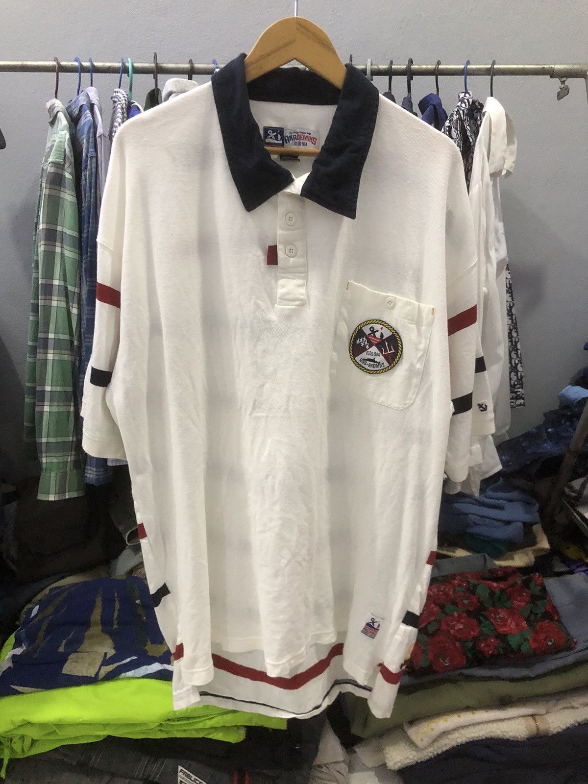 Akademiks Vintage Akademiks Naval Rugby Polo (USS 0100-964) Size US XL / EU 56 / 4 - 1 Thumbnail
