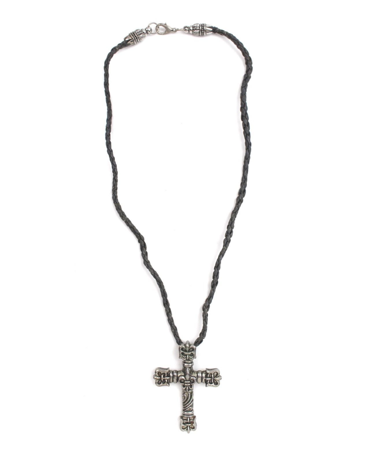 If Six Was Nine 2000S JAPANESE MADE ANTIQUE SILVER ORNATE CROSS NECKLACE Size ONE SIZE - 2 Thumbnail