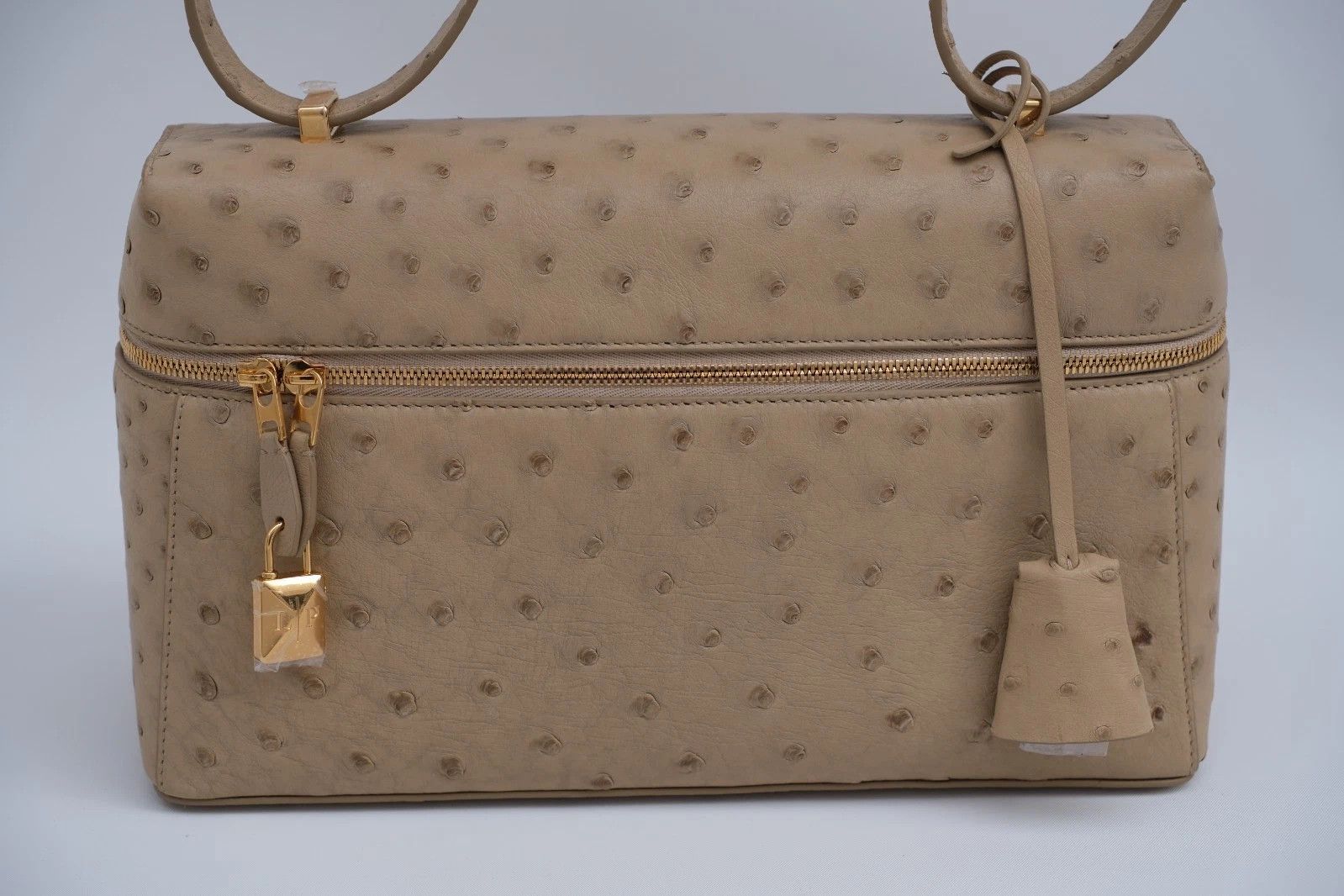 Loro Piana RARE Loro Piana Extra Bag Pocket L27 Ostrich Exotic Sun Gold Size ONE SIZE - 1 Thumbnail