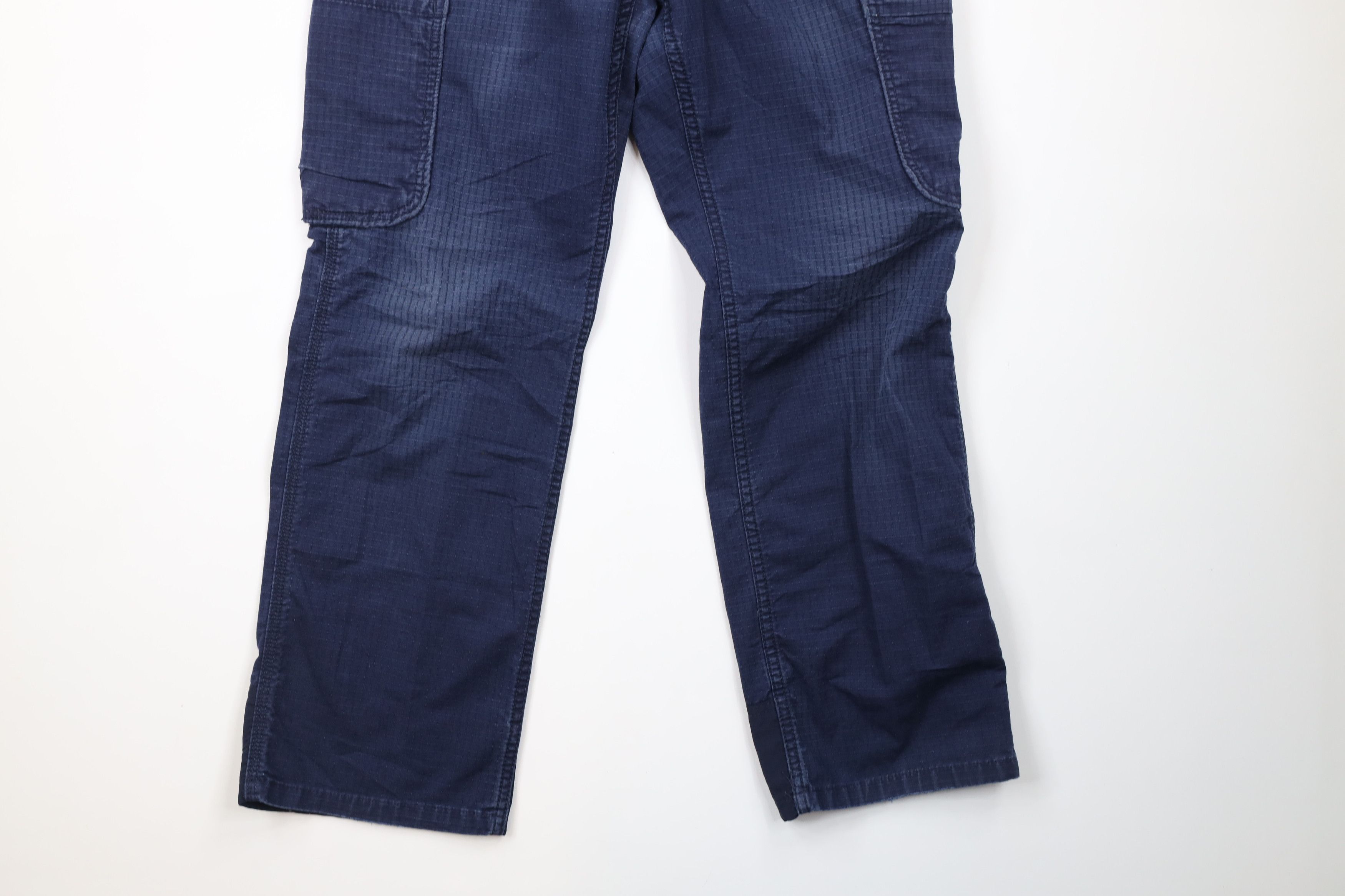 Carhartt × Vintage Carhartt Spell Out Ripstop Loose Fit Cargo Pants Blue Size US 30 / EU 46 - 4 Thumbnail
