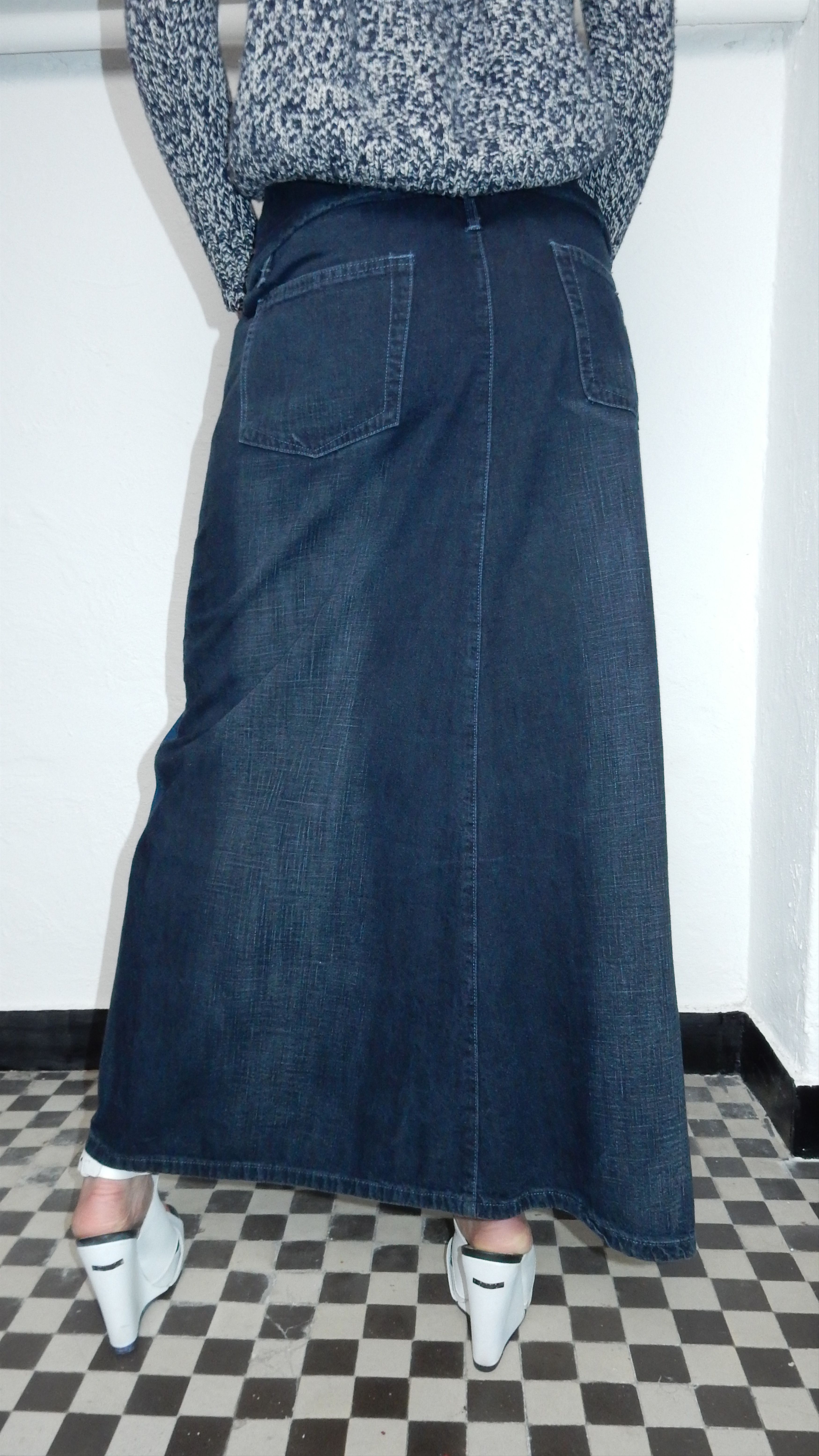 Marithe + Francois Girbaud × Vintage Marithe Francois Girbaud navy jeans maxi skirt - M Size 27" / US 4 / IT 40 - 17 Thumbnail