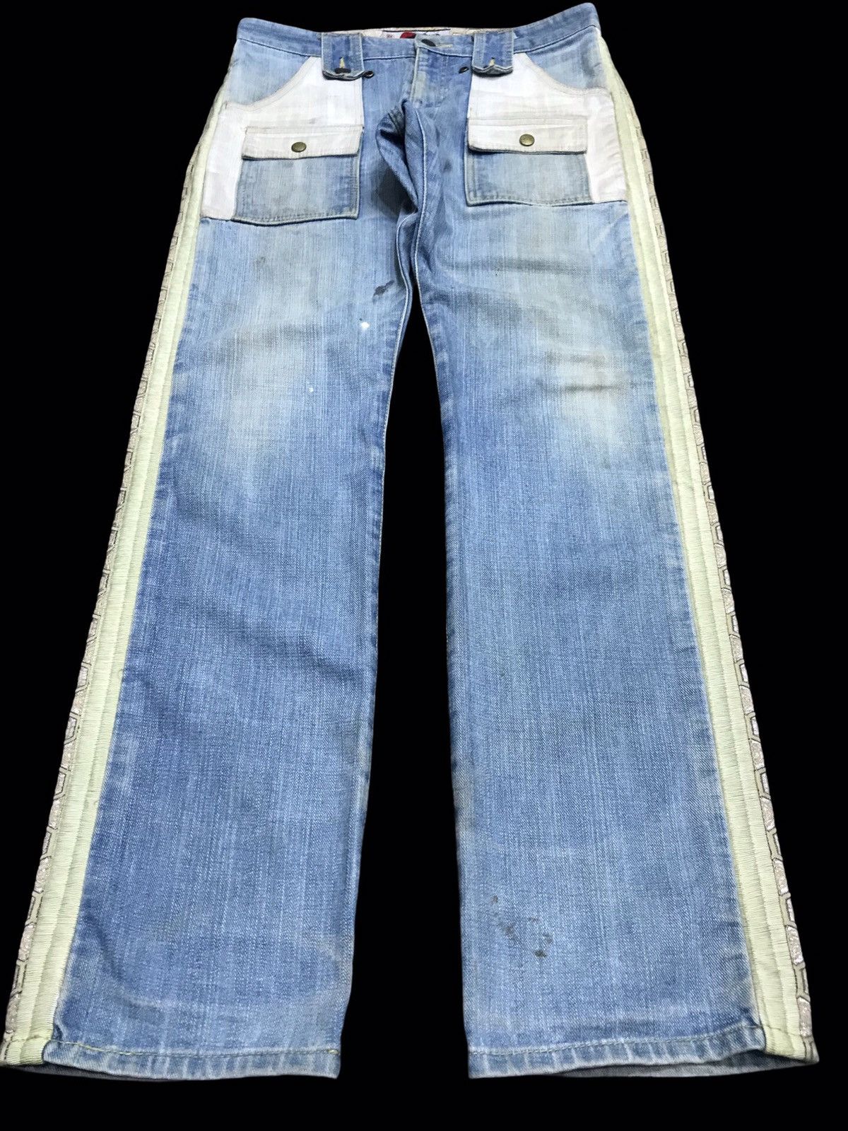 Designer 💥ARCHIVAL💥VERY RARE GEMSTONE TWO TONES BUSH DENIM F386 Size US 31 - 3 Thumbnail
